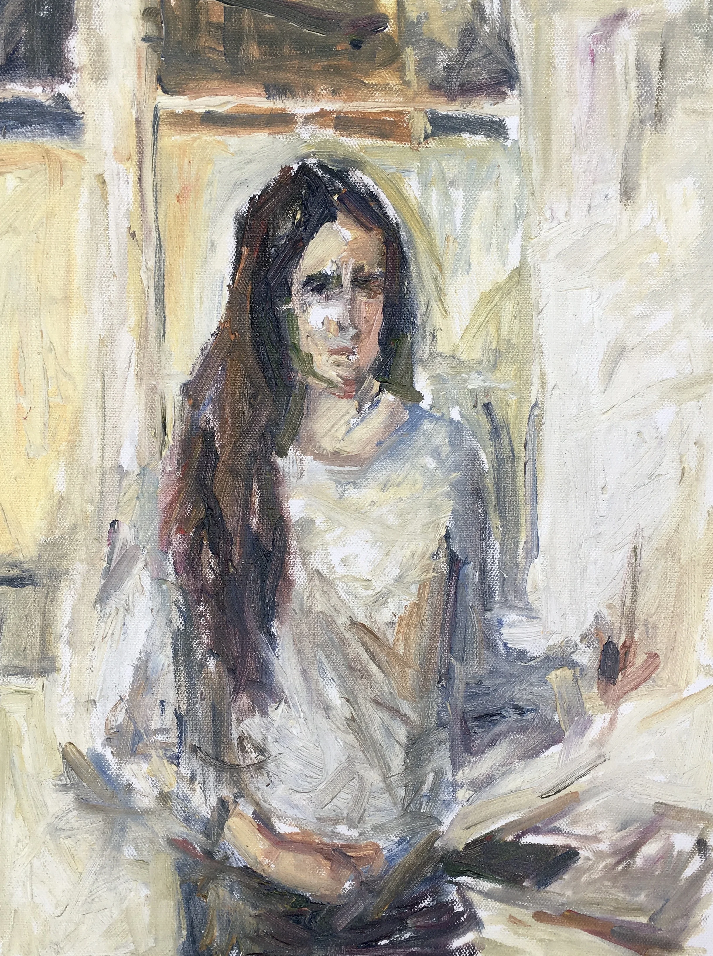 Self-portrait , oil on canvas