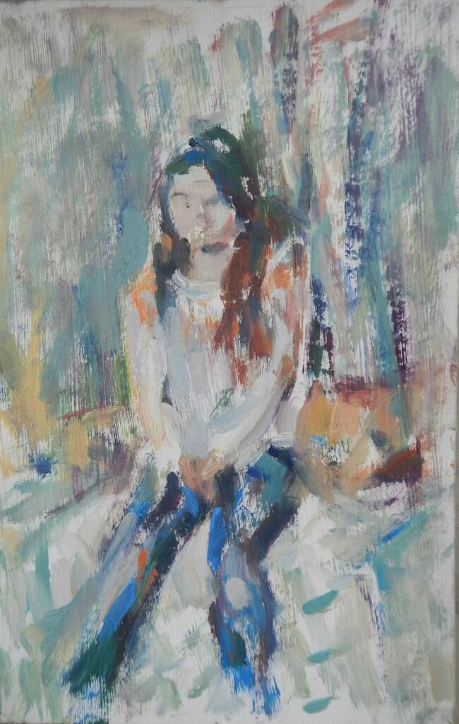 Veronica, oil on cardboard, 2014