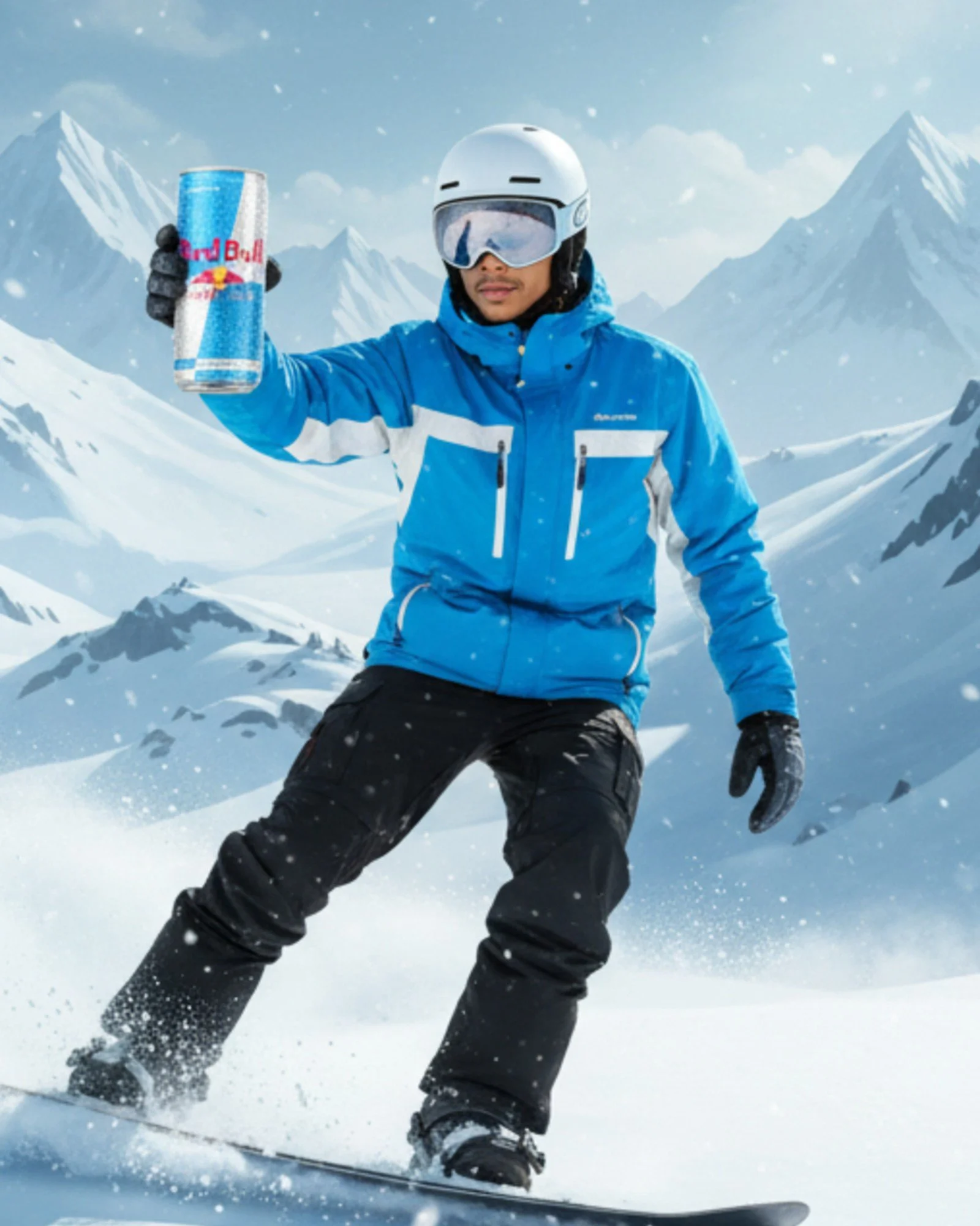 photo booth for ai this one is for redbull put the guests into a ski slope to advertise the new product