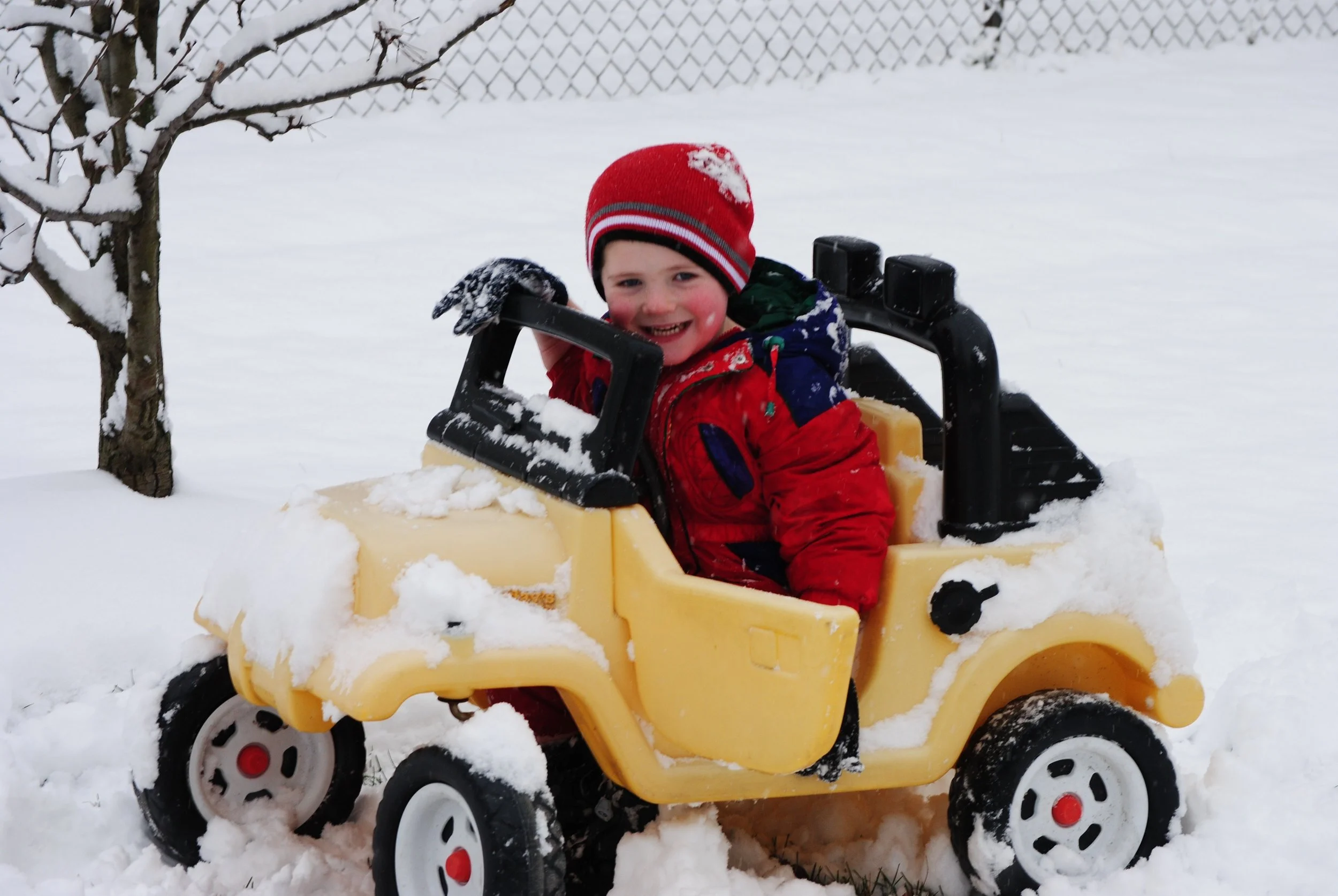 Make sure to clear the snow off your vehicle before you venture out. You want to be able to see and, just as importantly, you want other drivers to see you.