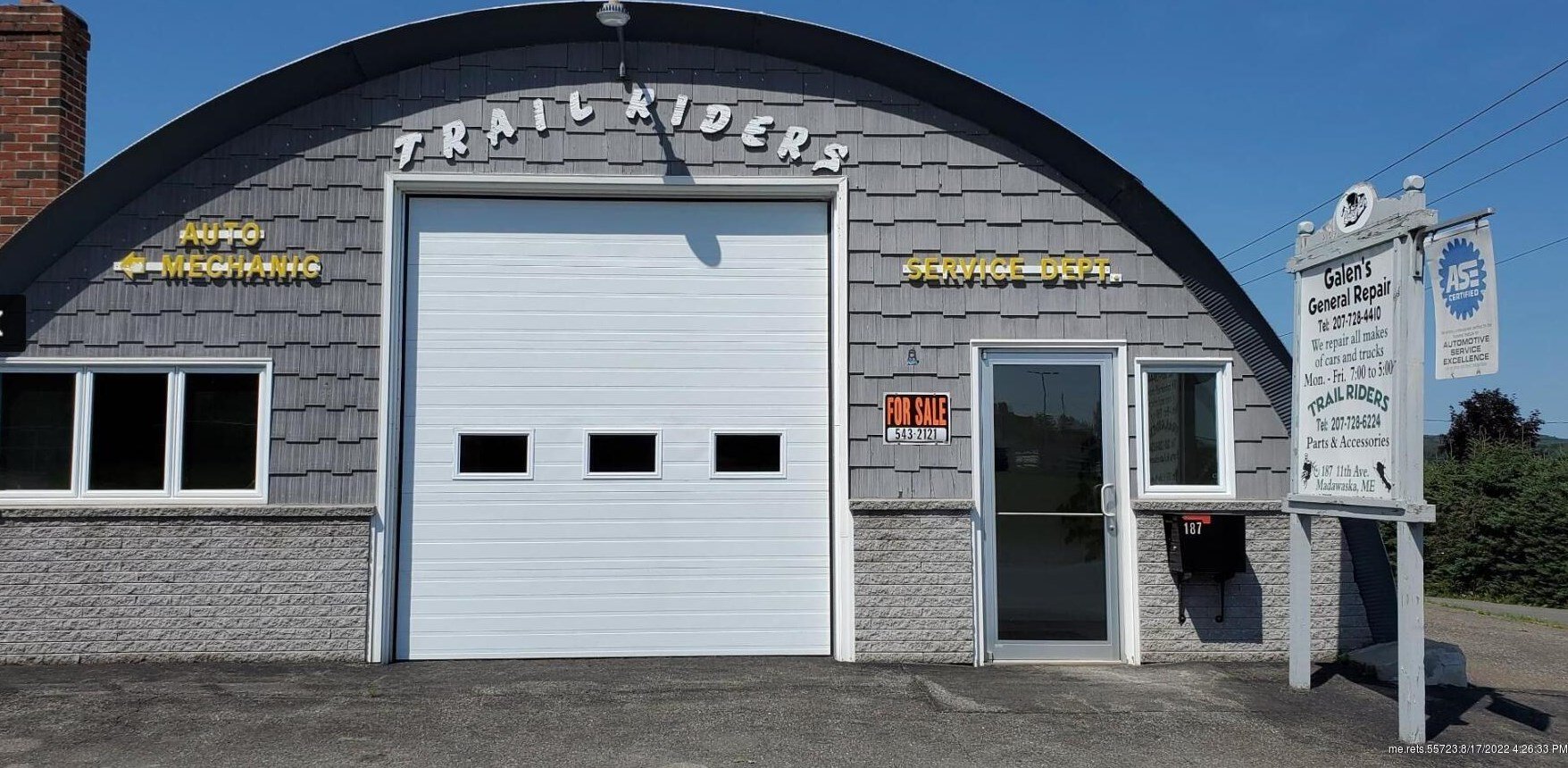An Auto Shop in Madawaska, ME - $250,000