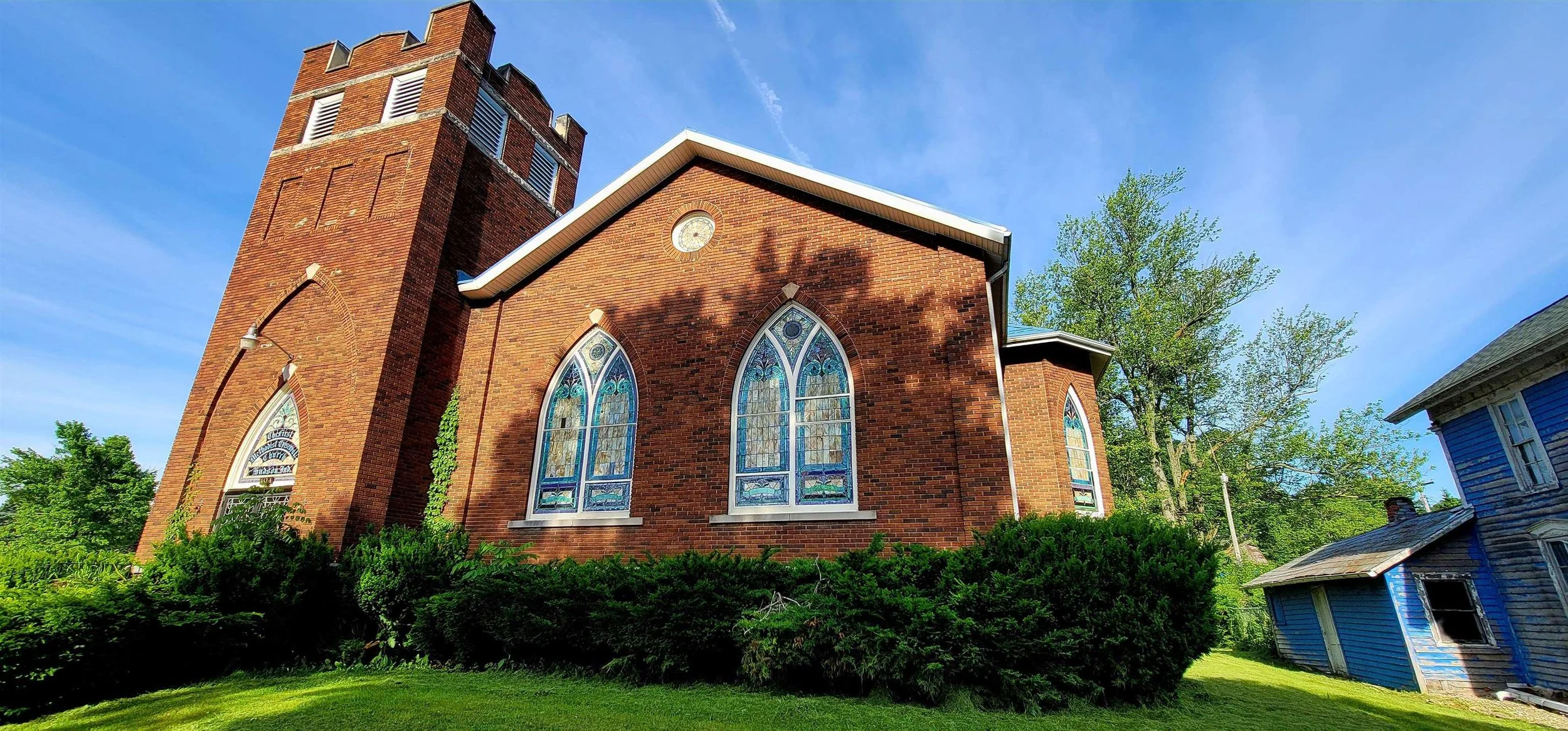 An 1874 Church in Hudson, IN - $199,900