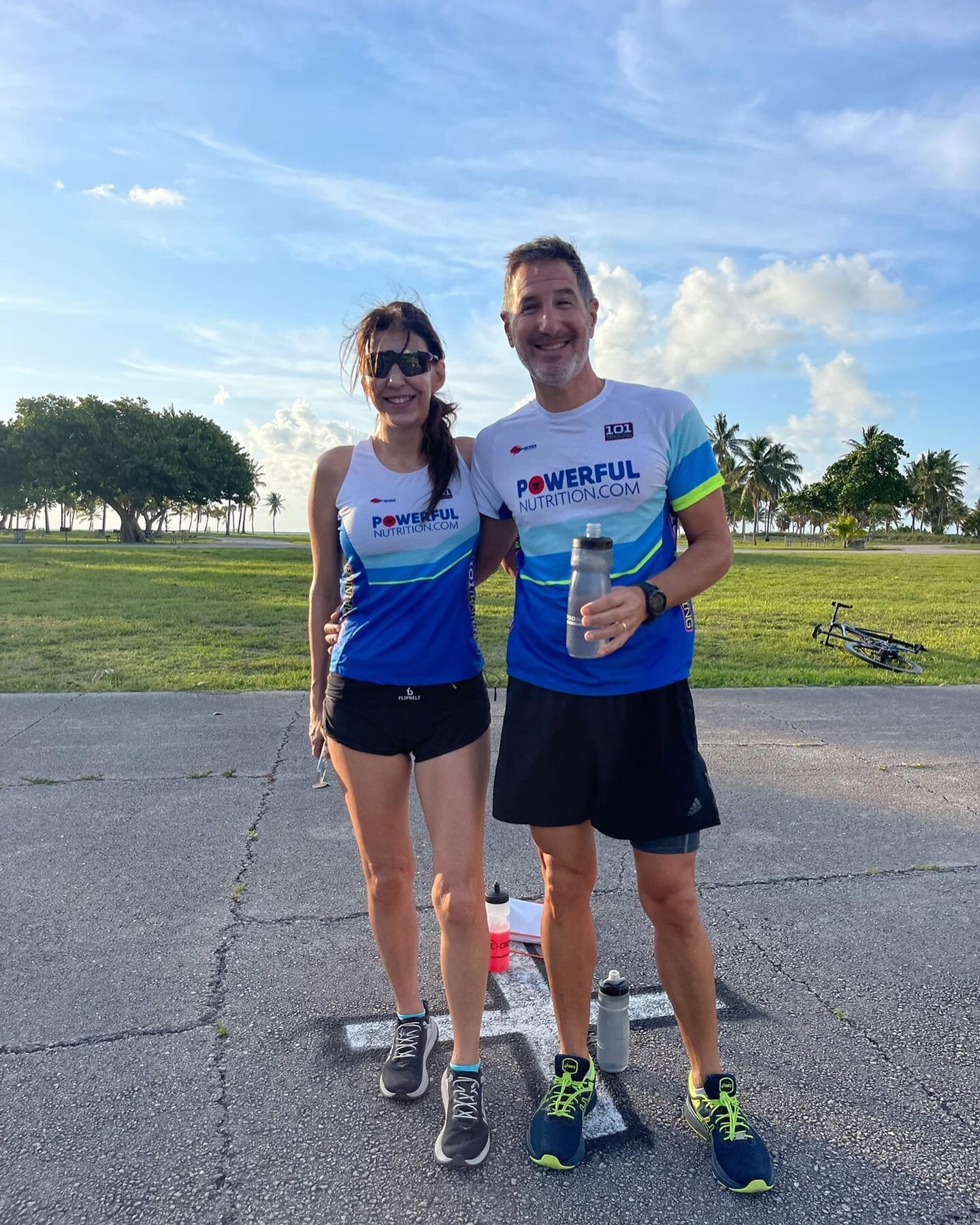 Who&rsquo;s ready for track tomorrow? Powerful athletes @icugueto @madafito always looking sharp&hellip; 💫💪🏼 #mondaymotivation #powerful #trackday #running #runners #weare101 #run #miamimarathon