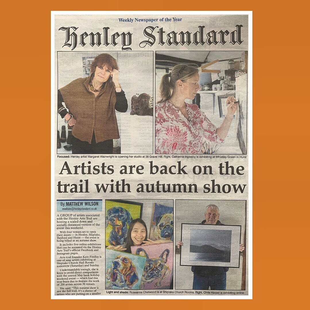 THANK YOU for all the kind support from visitors to our good-times @henleyartstrail Autumn exhibition! 🍂 ⁣
⁣
Wonderful to be featured alongside @inglebyart @micklemsfarmhouse @roseannachetwoodartist