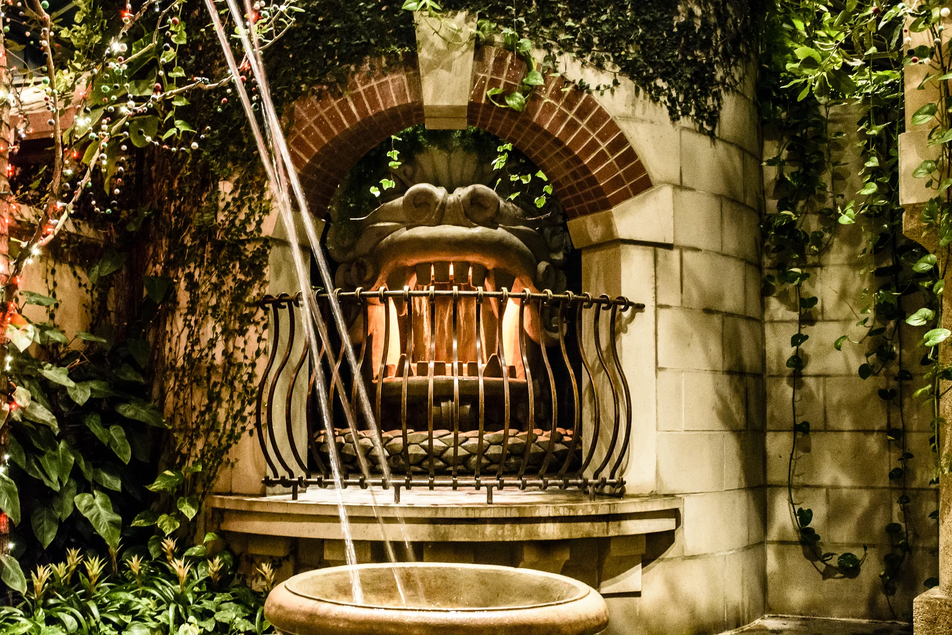 Streaking Water in Front of a Yawning Dragon in the Children’s' Garden, Longwood Gardens, Kennett Square, Pennsylvania, 2016