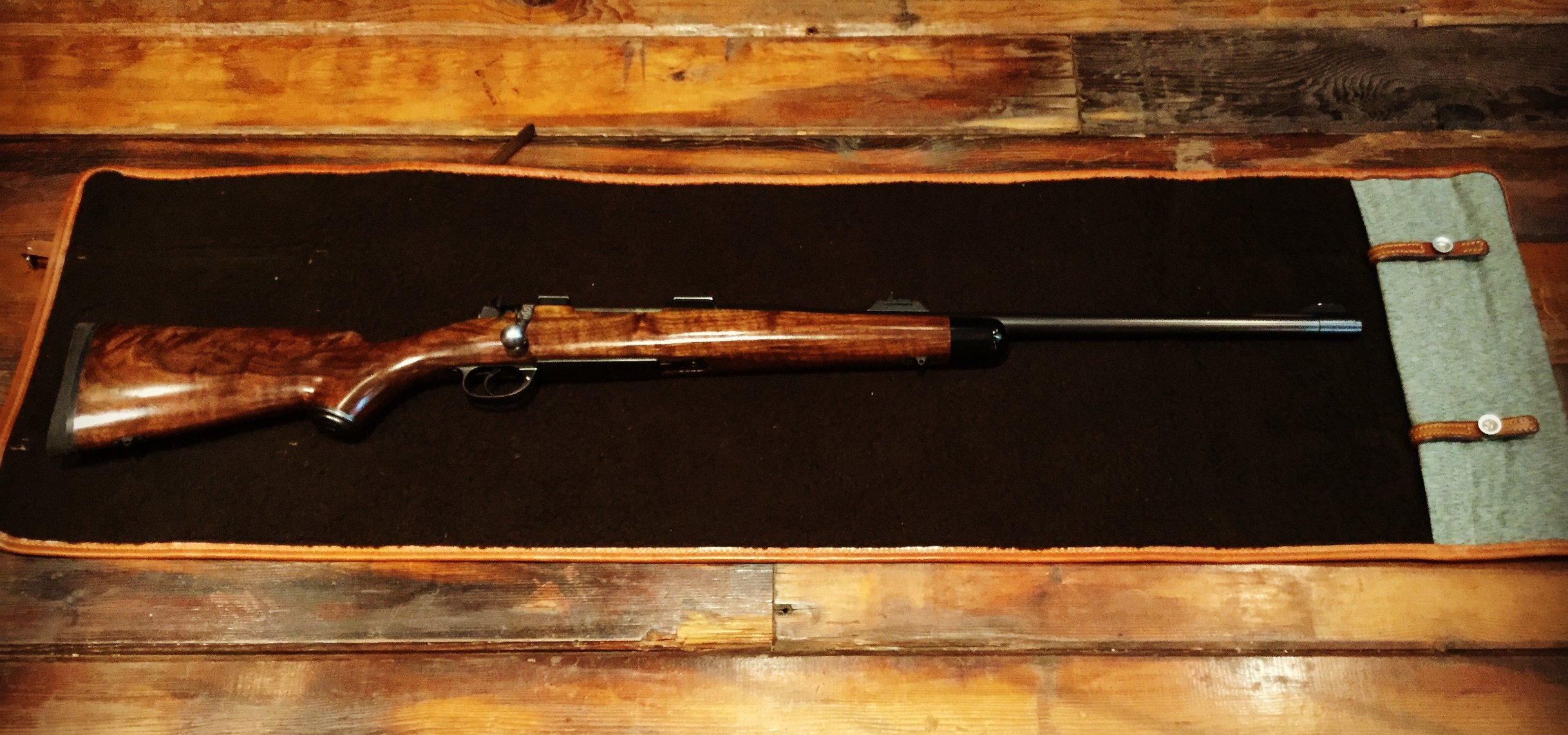 Custom 9.3x62 Mauser action bolt rifle for a client on safari