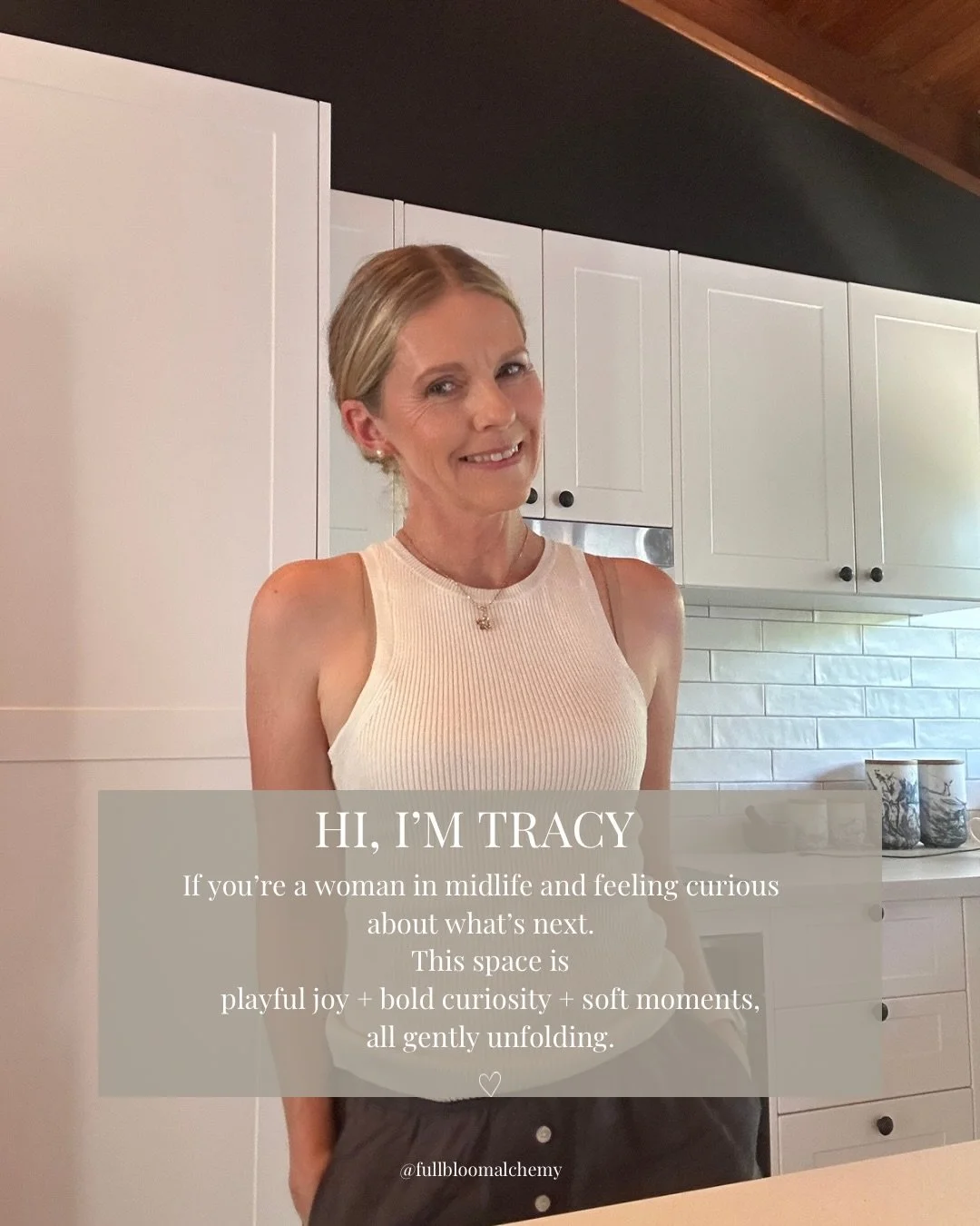 Midlife has surprised me in the best ways✨

Not quieter, just more honest.
Not a reinvention but a remembering, a coming home. 

A season of
More playful joy.
More blooming🌸
More bold curiosity.
More becoming who we actually are. 

If this spoke to 