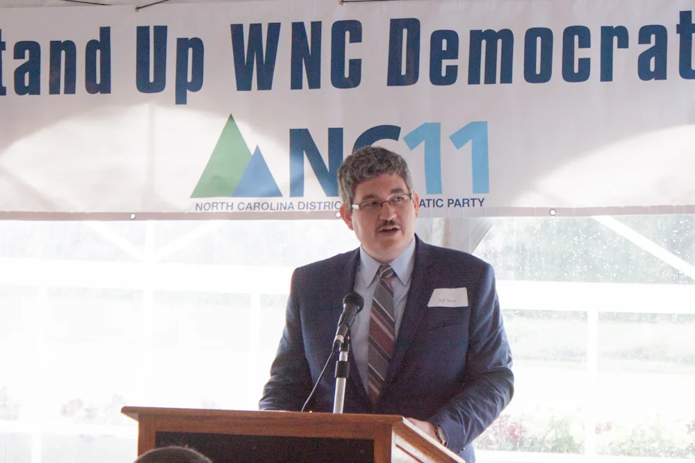Buncombe County Chair, Jeff Rose introducing the evening’s Keynote Speaker