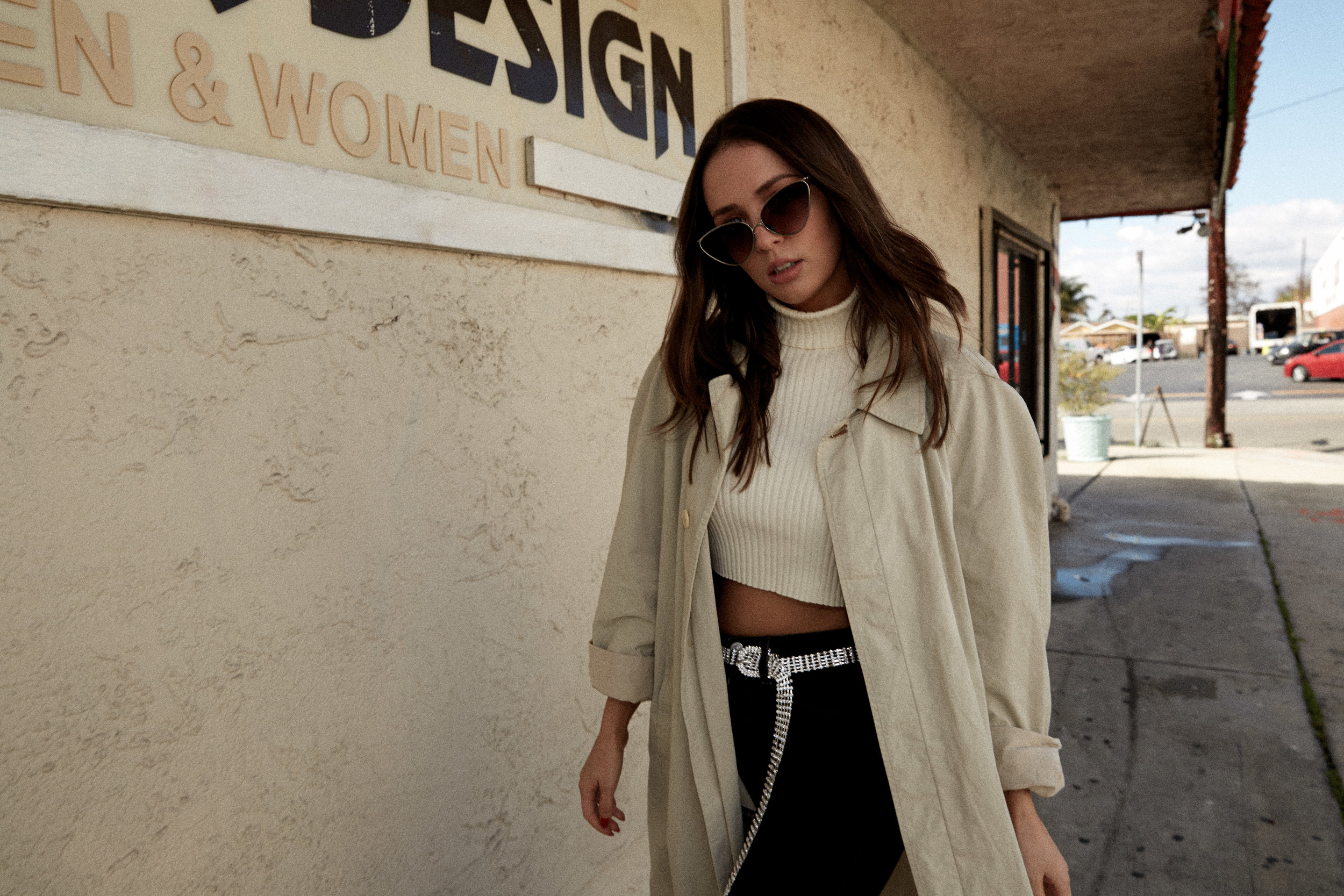 staud Levi denim Gucci vintage trench coat and other stories