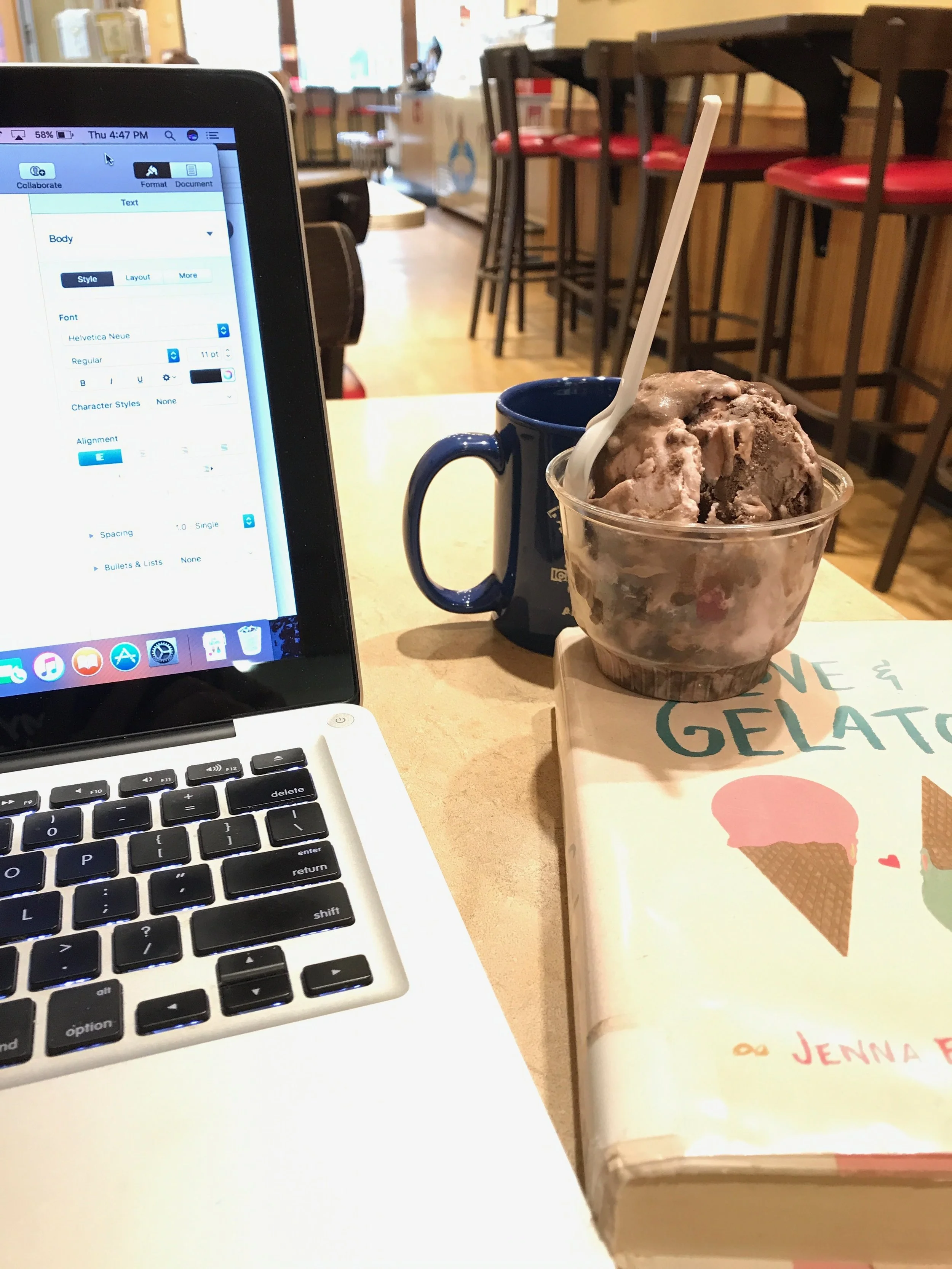 I just had to have a scoop of Razzmatazz while writing this review. Thanks, Ellie's!