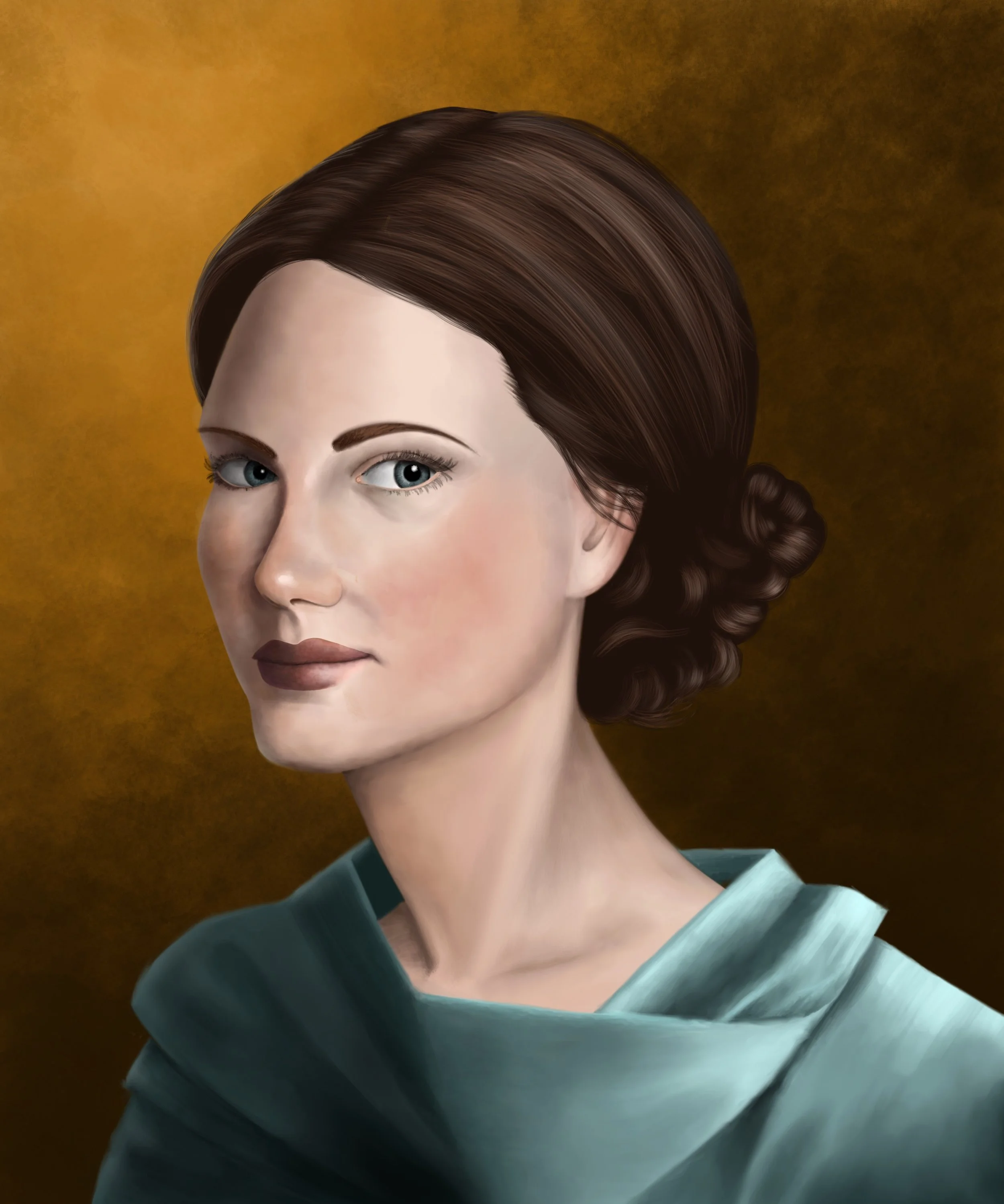 Woman in Blue
