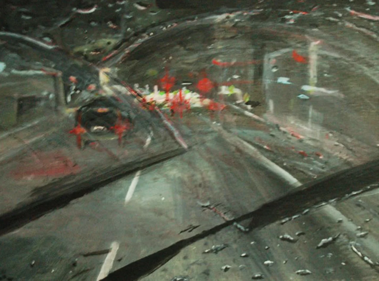 Denver Rain | 2011 | Acrylic on Board | 9.5" x 13"