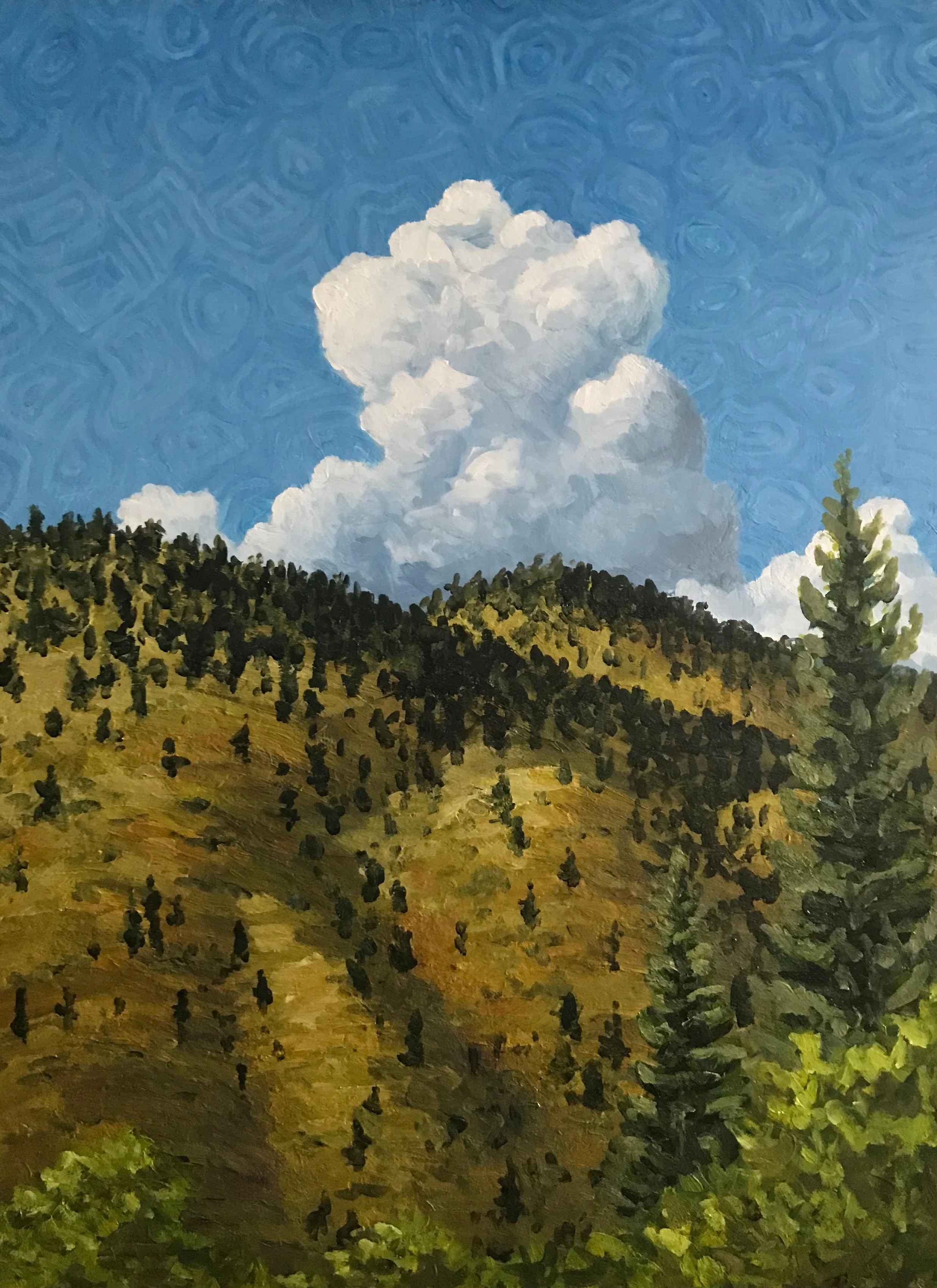 Gaian Sky | 2018 | Open Acrylic on Panel | 24" x 18" | $400