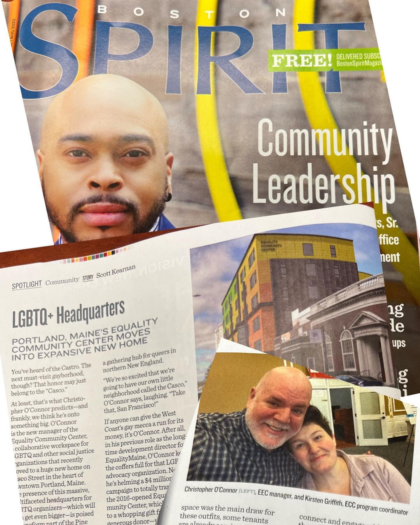 We&rsquo;re honored to be featured in the summer edition of @bostonspiritmagazine ! &ldquo;The Equality Community Center is proving to be a pillar of cooperative strength for LGBTQ activism in Portland.&rdquo;