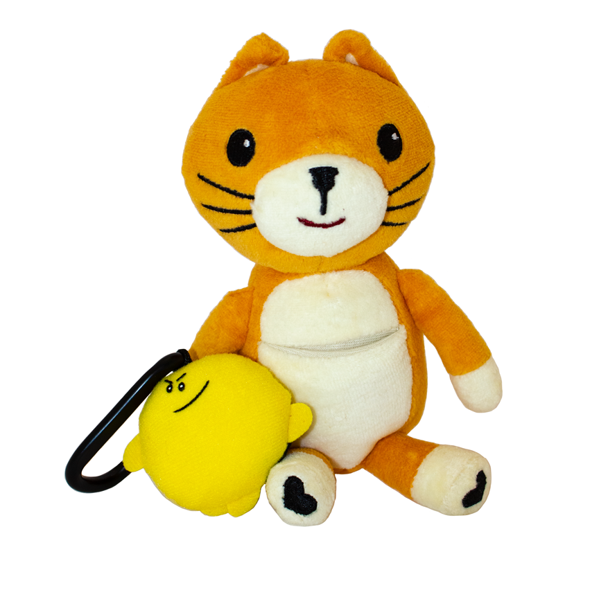 Mini Cat Kimochis plush toy and feelings pillow australia