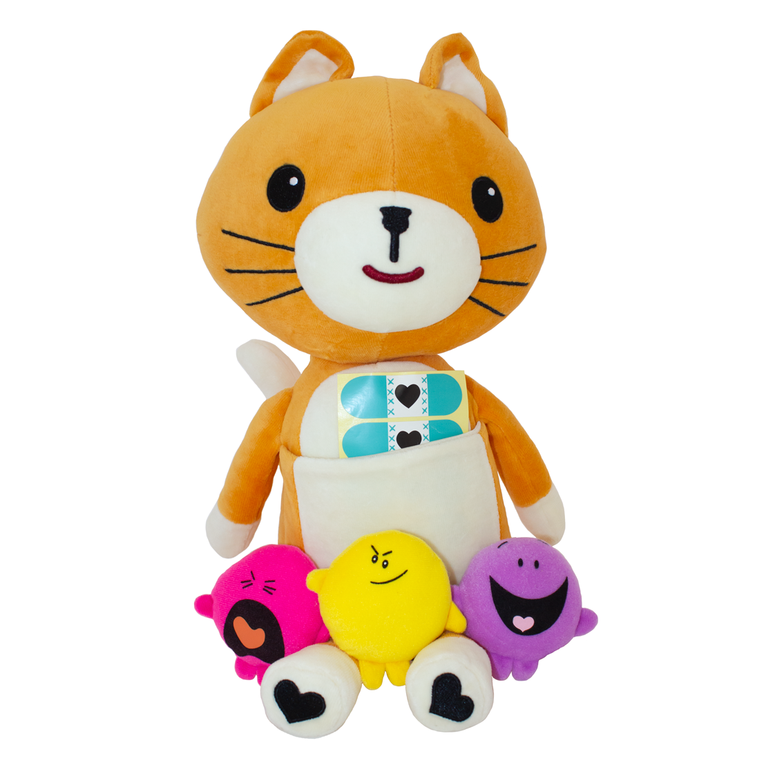 Cat Kimochis plush toy and feelings pillows australia