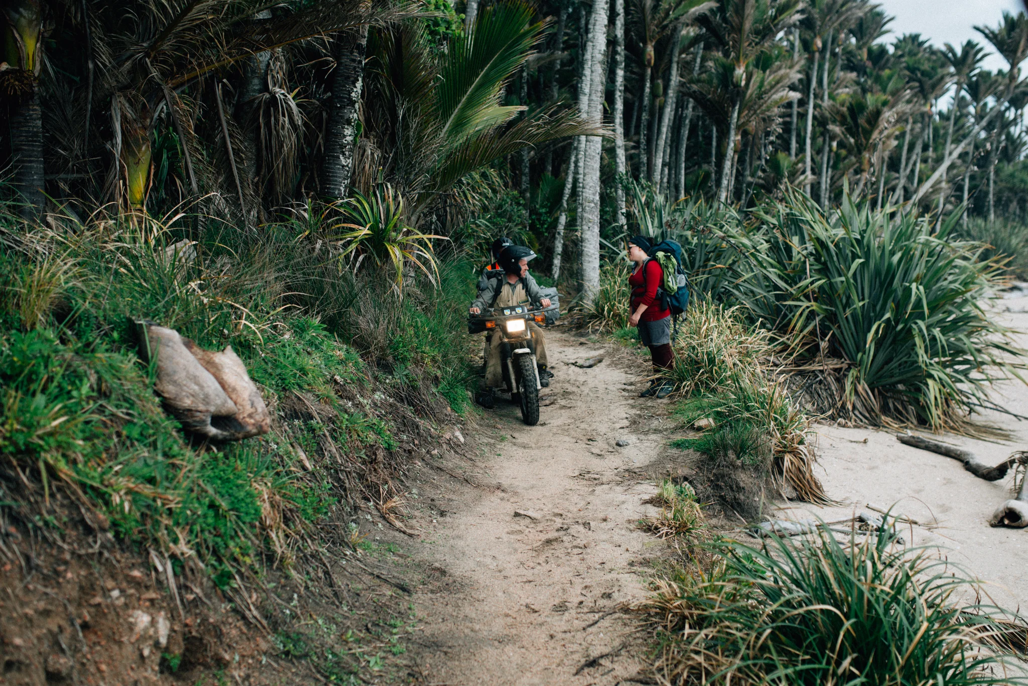 I like motorcycles. These DoC rangers had Yamaha TW200's. Great little bike for the job, that big fat tyre is perfect for cruising along those beaches and they weigh pretty much nothing. I like motorcycles.