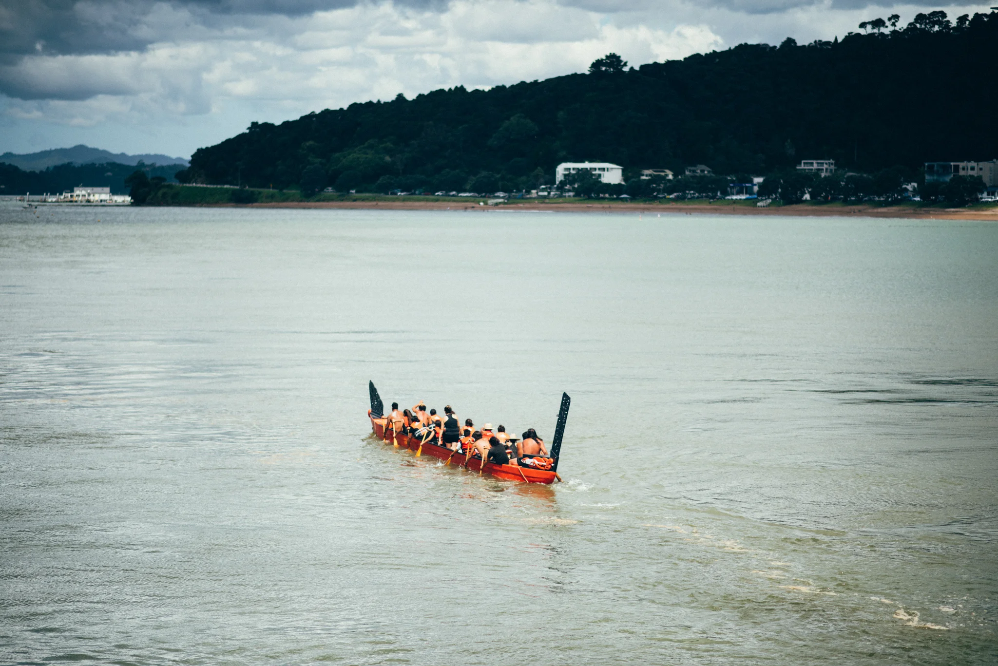 After the visit to Paihia school, we got to explore the sights and sounds - a waka powering through the waves is always an awesome sight to behold.