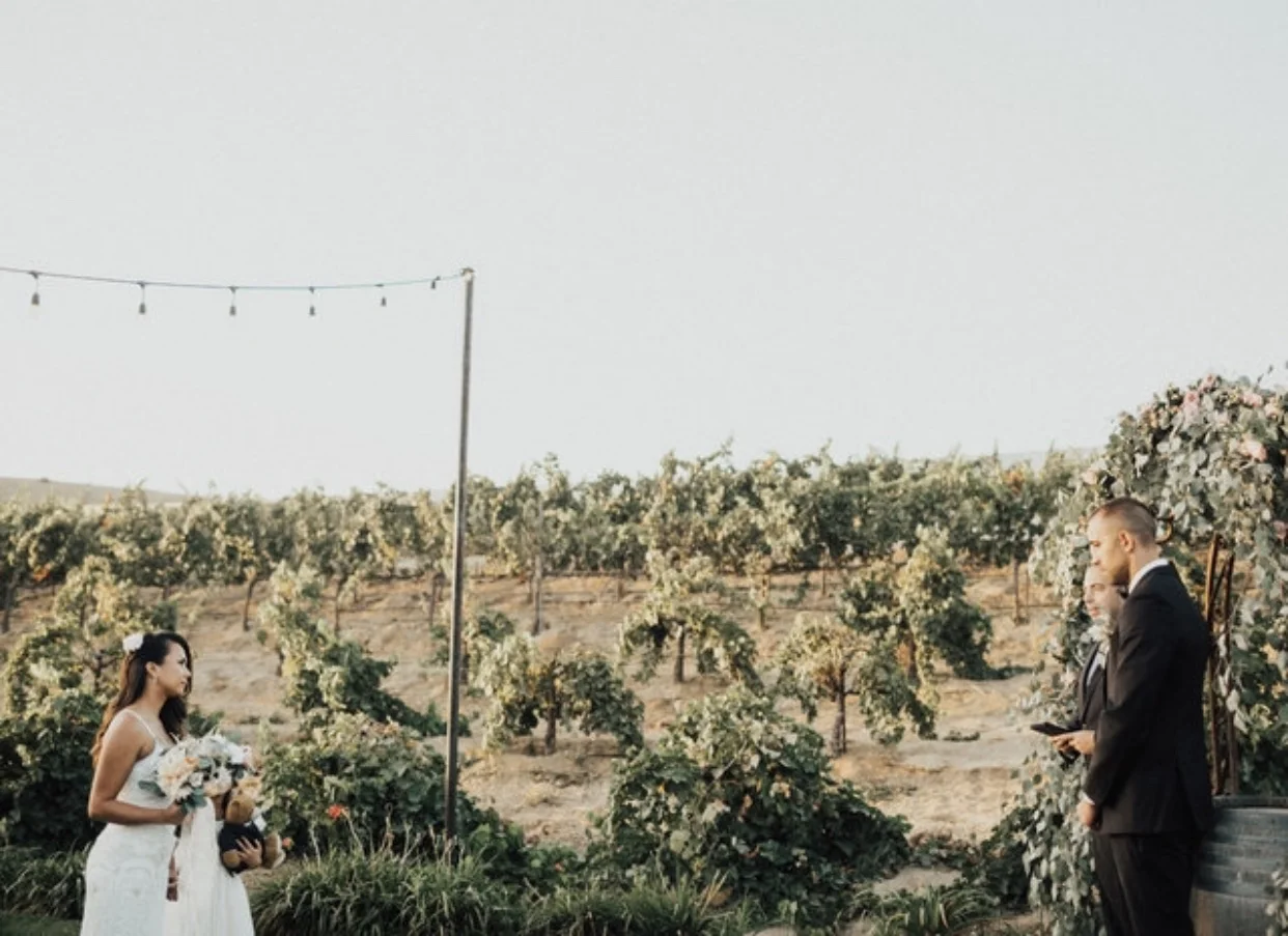 Sophia "gave me away." She walked me down the aisle because Ross wasn't only marrying me, he was "marrying" her, too.