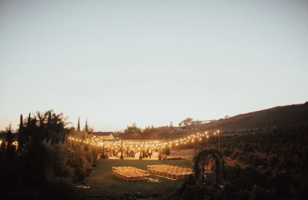 Our entire venue from the top of a hill, Post-ceremony, Cocktail hour.