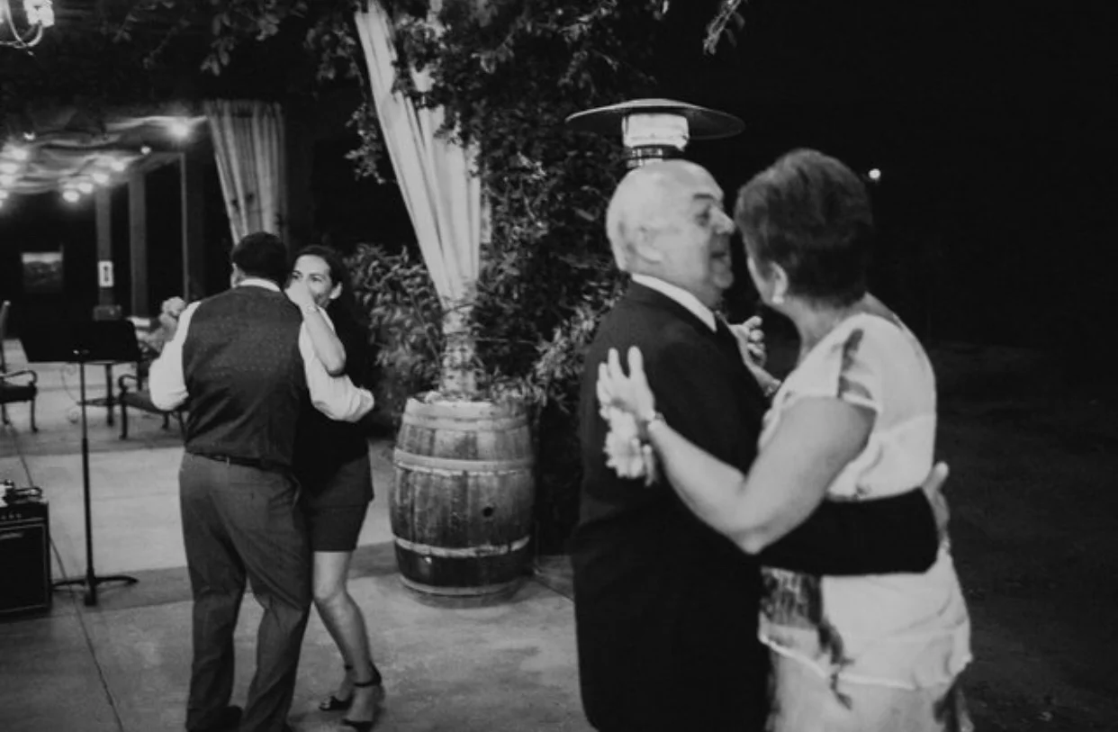 My brother and his wife, and my in-laws dancing.