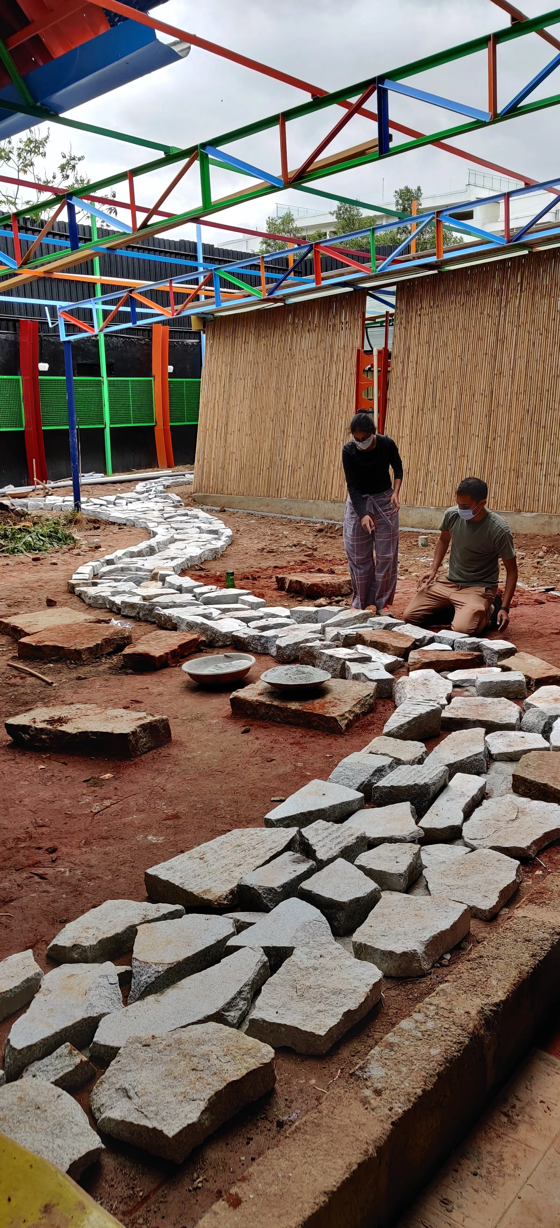 Laying out the pathway