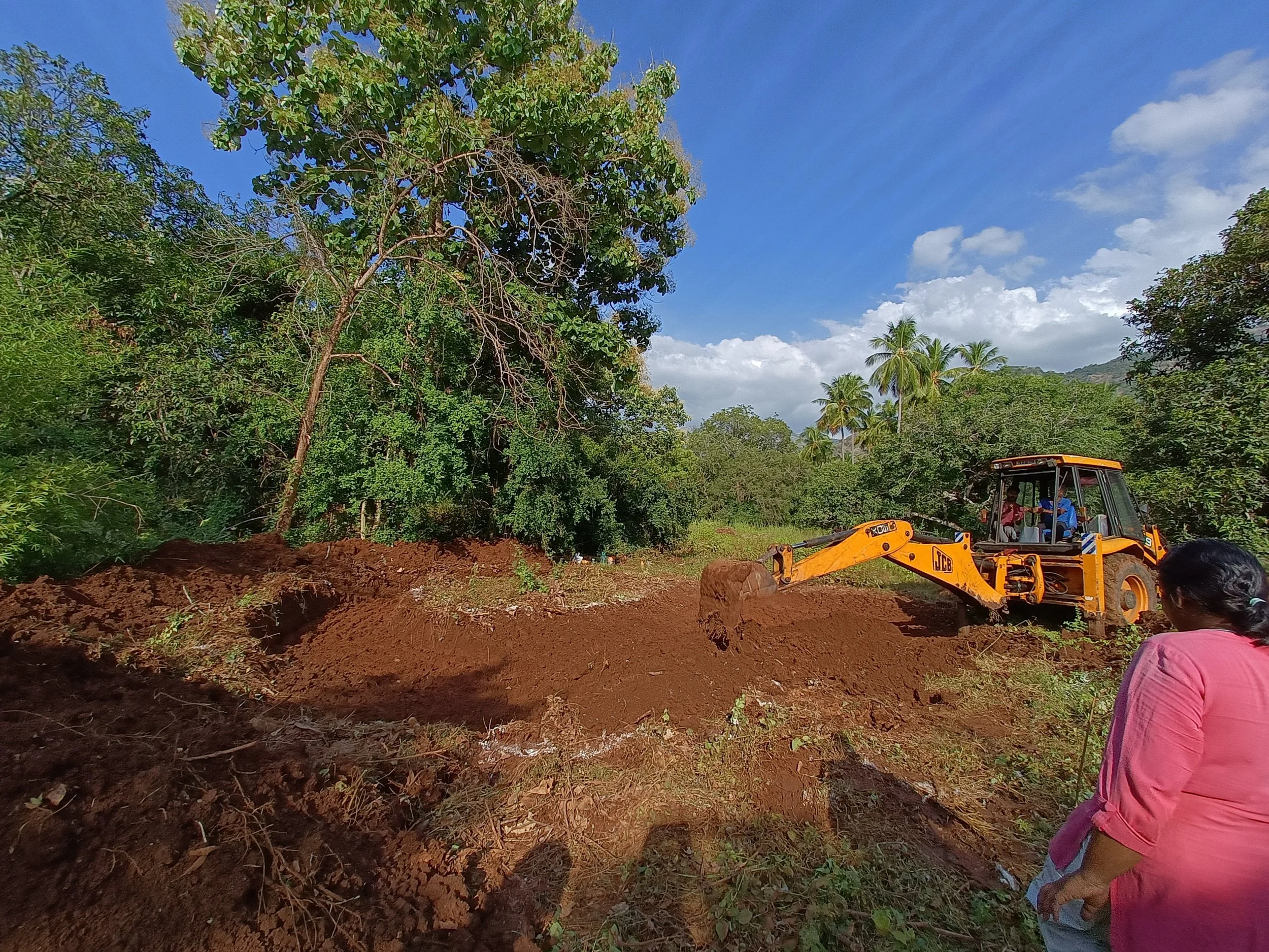 Pond while digging