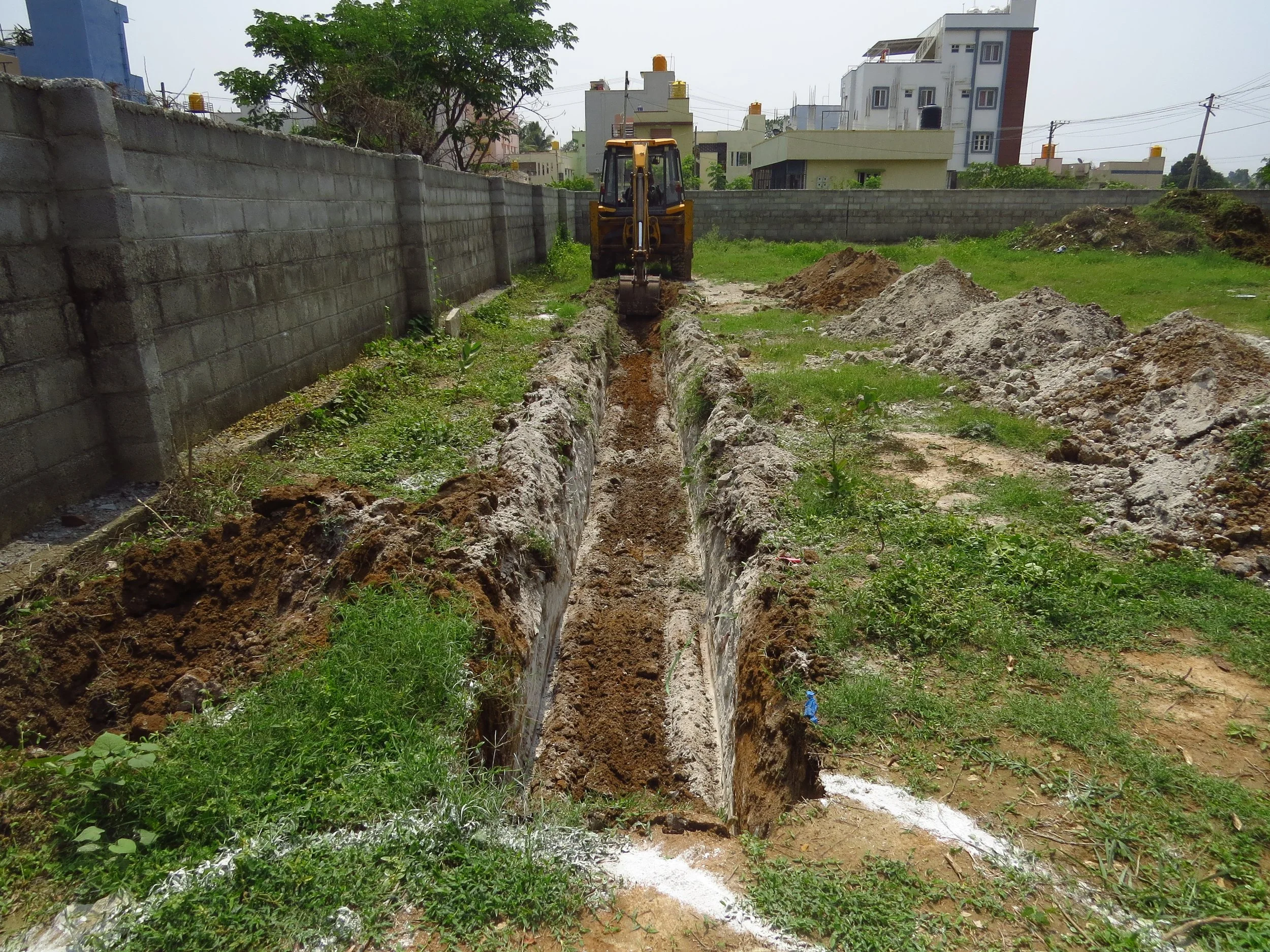 First trench being implemented