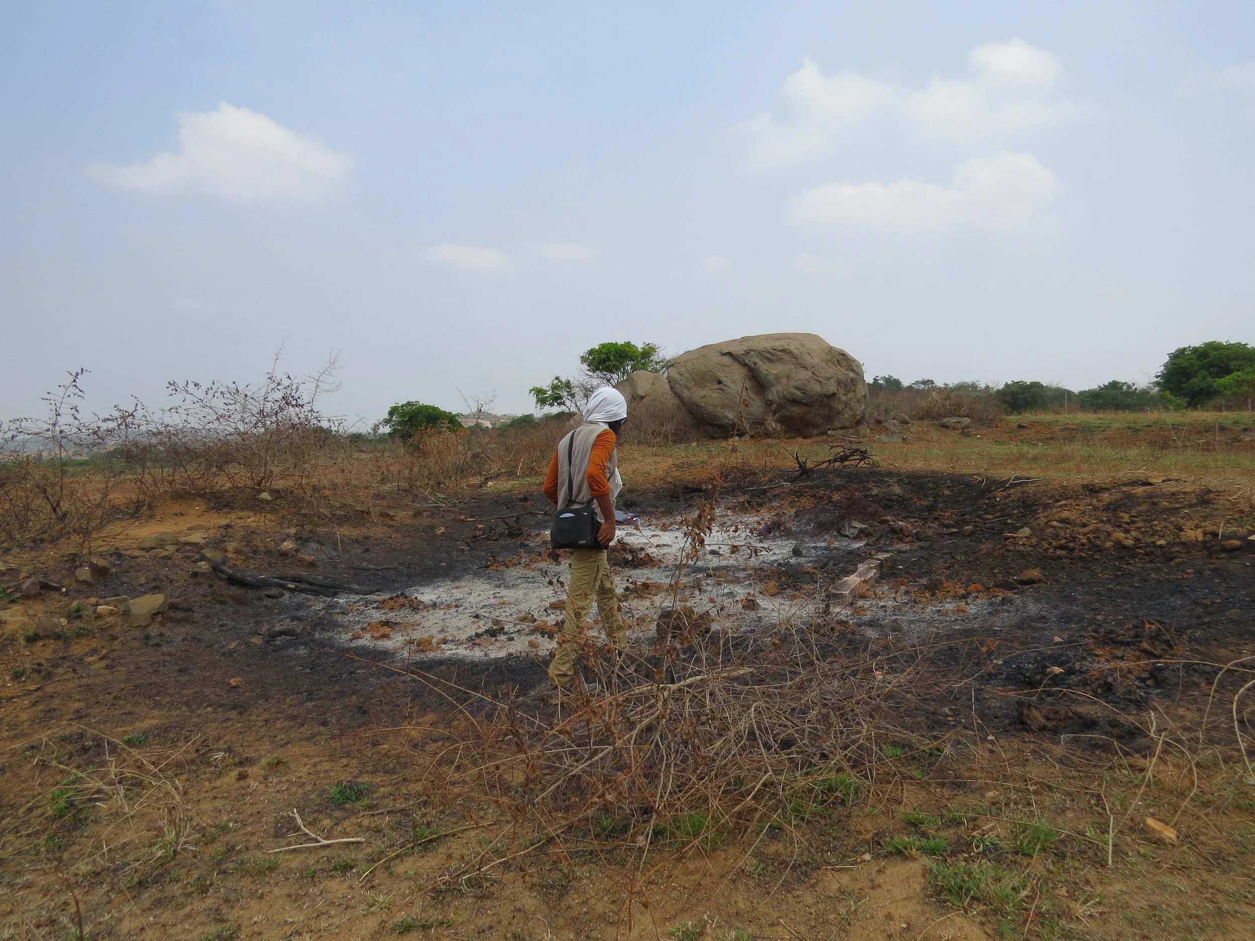 Signs of fire on site