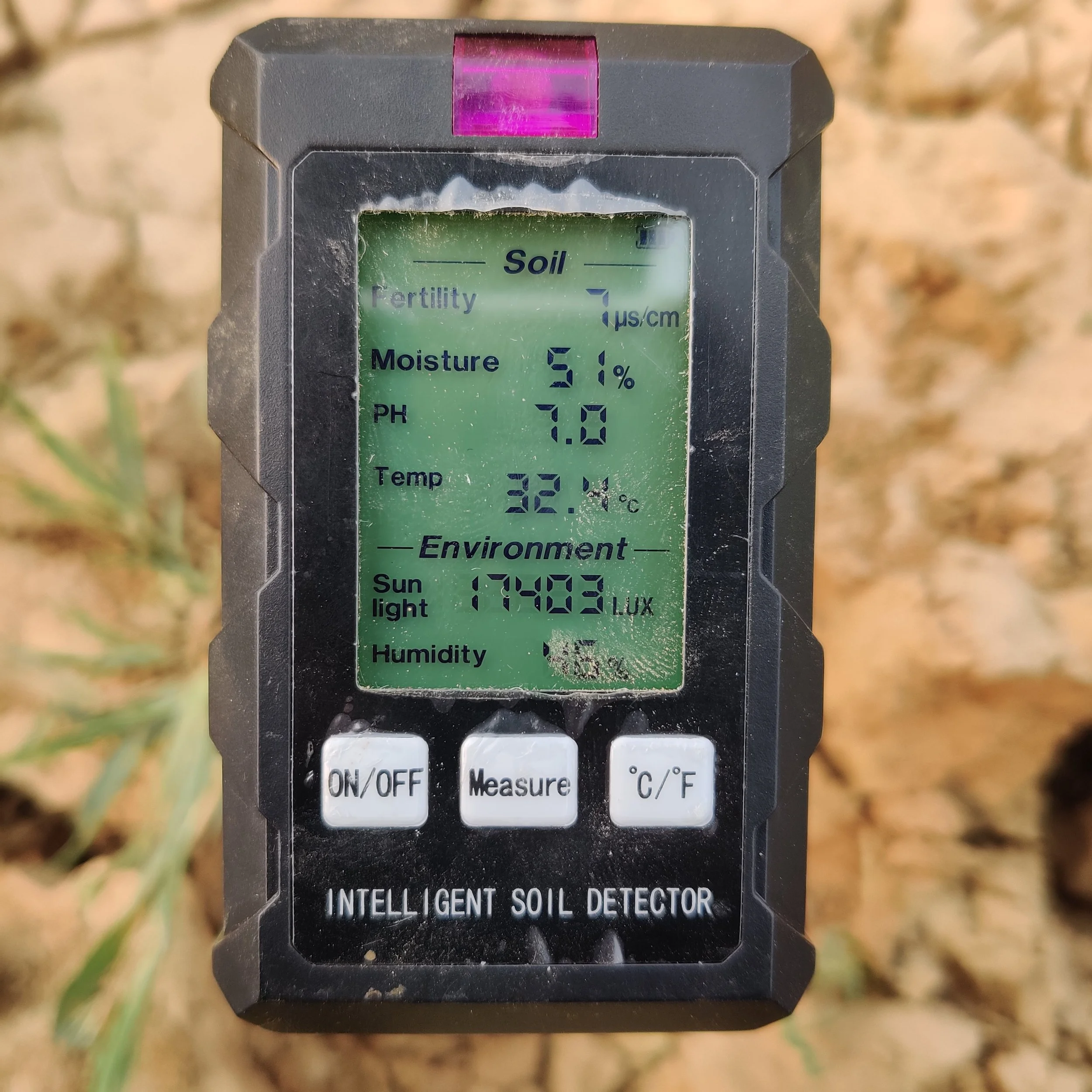Taking soil readings