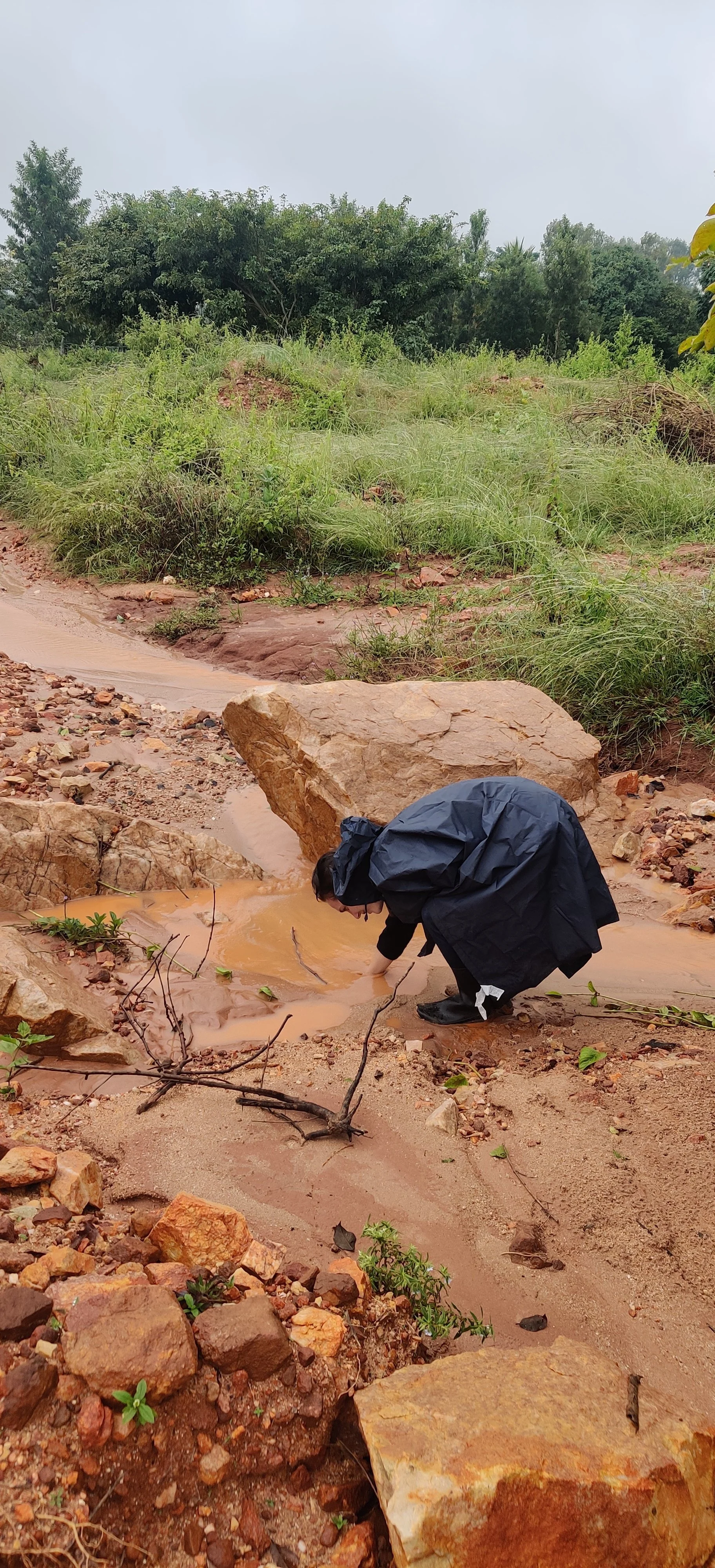 Water collection points during the monsoon