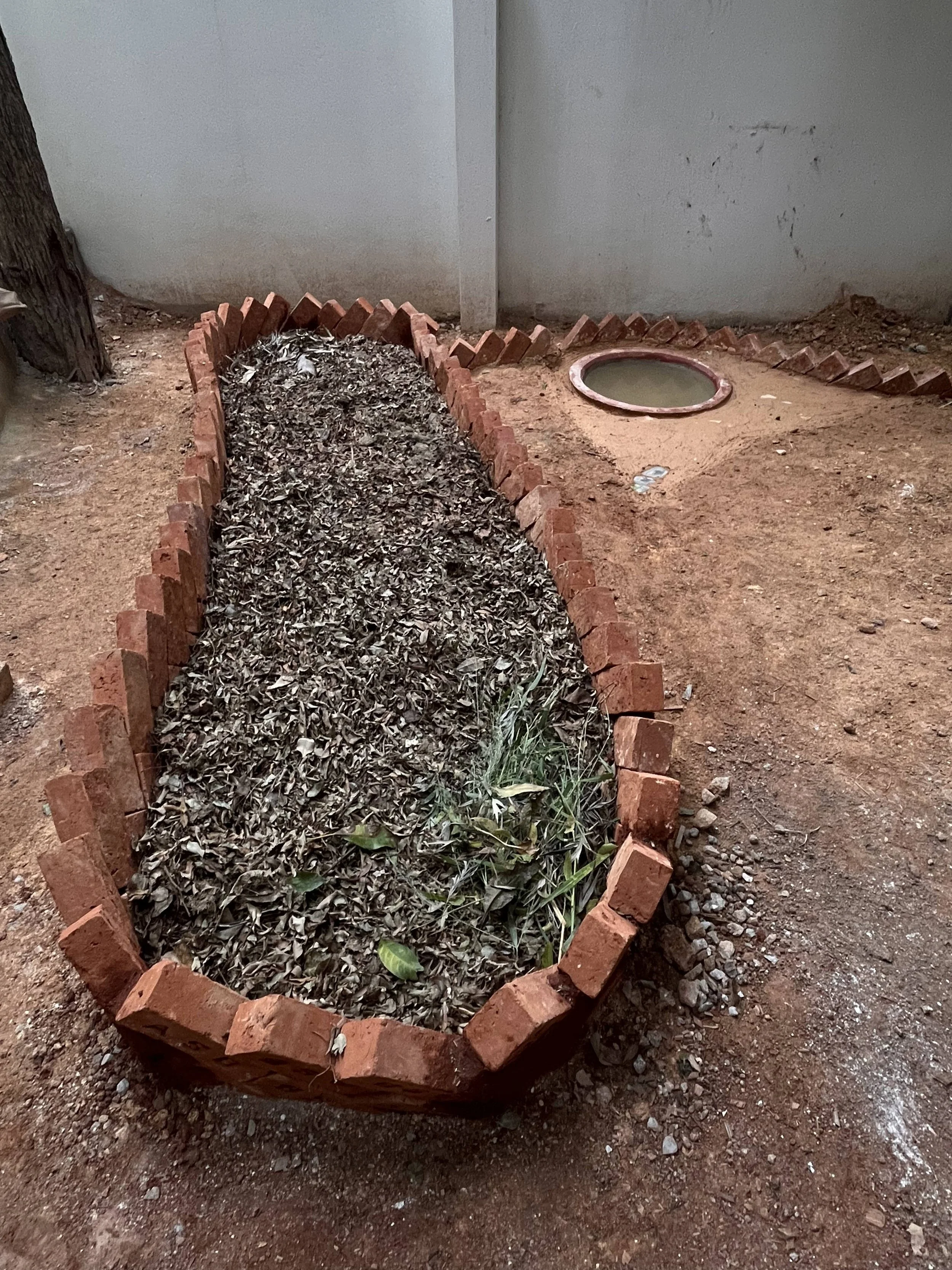 Veggie bed - soil built and mulched