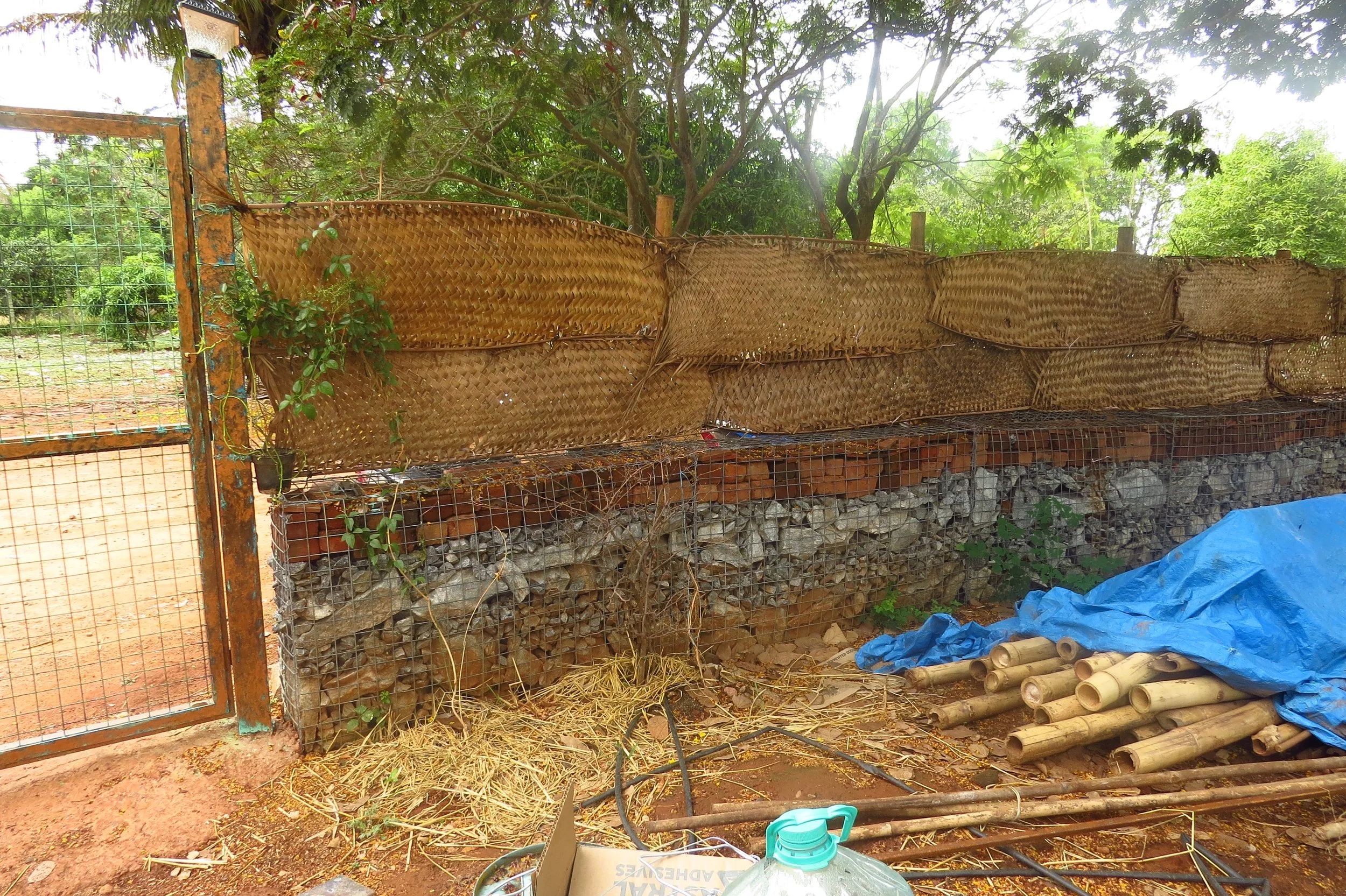 Gabion compound wall