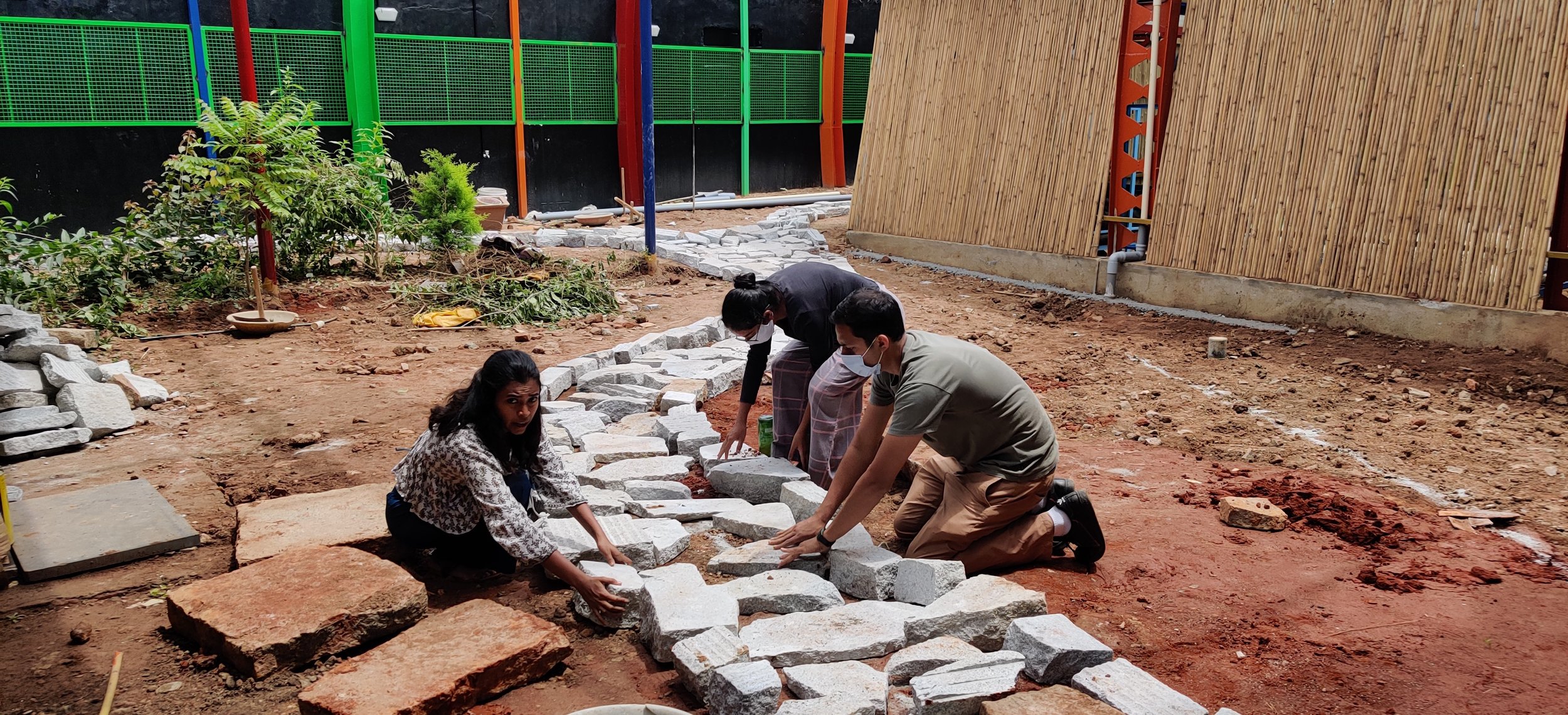 Laying out the pathway