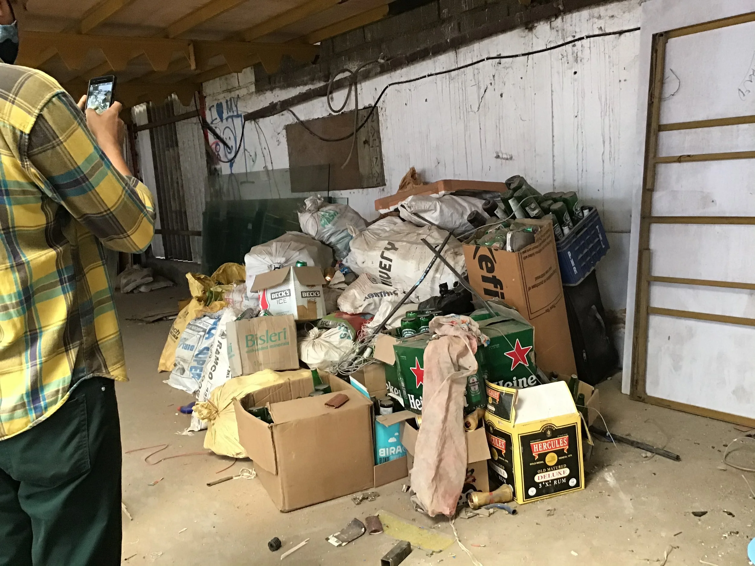 Assessing materials available on site