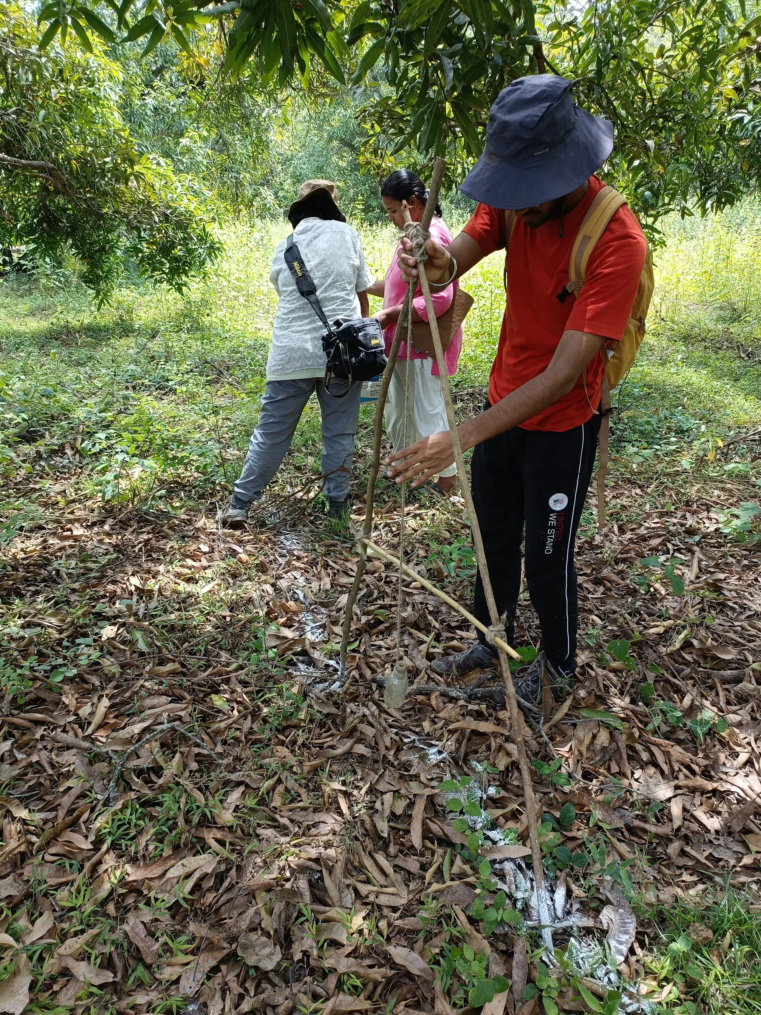 Using an A-frame for marking on-contour lines