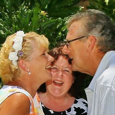 Anne and Eddie Mostert, married at home