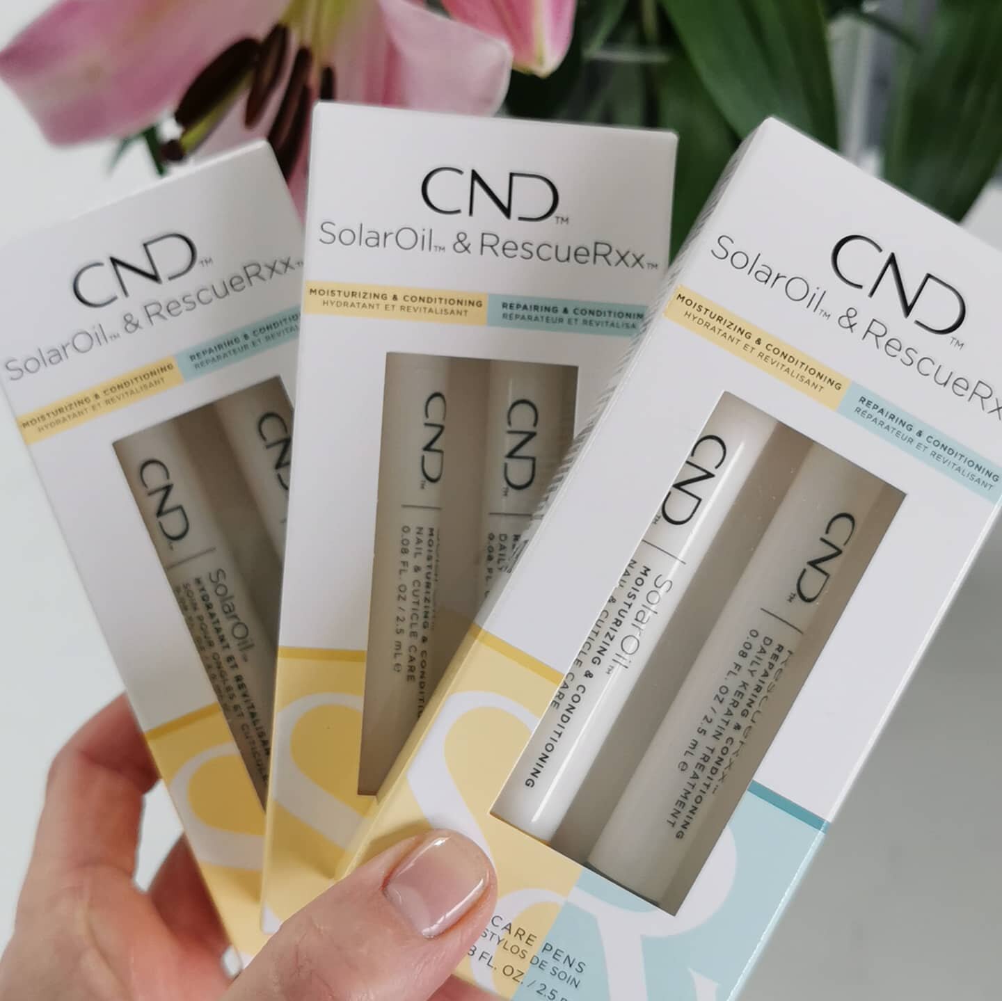 CND Care Pens SolarOil&trade; &amp; RescueRxx&trade;now available. An on-the-go treatment containing a blend of light oils, vitamin E, Jojoba &amp; Keratin to protect, restore &amp; strengthen nails &amp; cuticles.

SolarOil&trade; - Moisturising &am