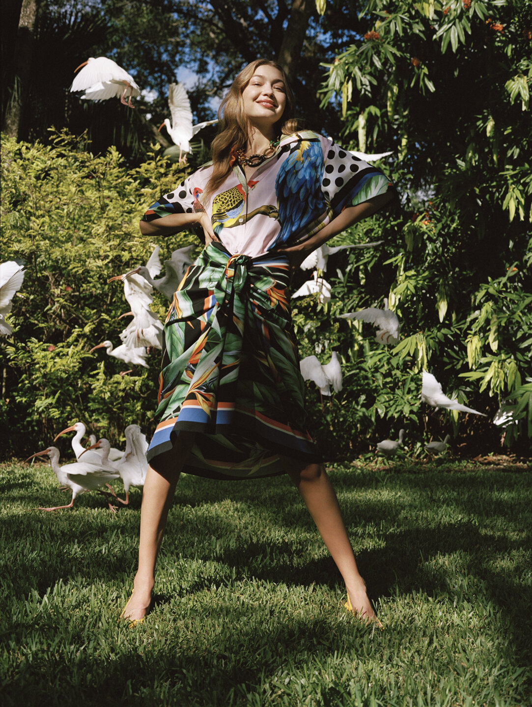 Gigi Hadid by Sean Thomas for Vogue Global April 2022 - fashionotography