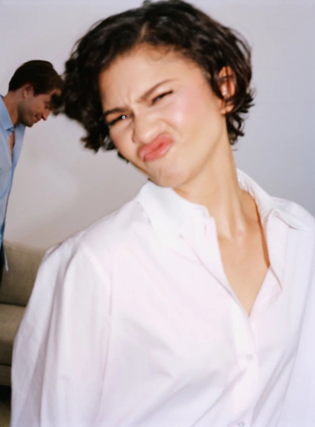 Zendaya and Robert Pattinson by Photographer Sean Thomas for the A24 production "the Drama"