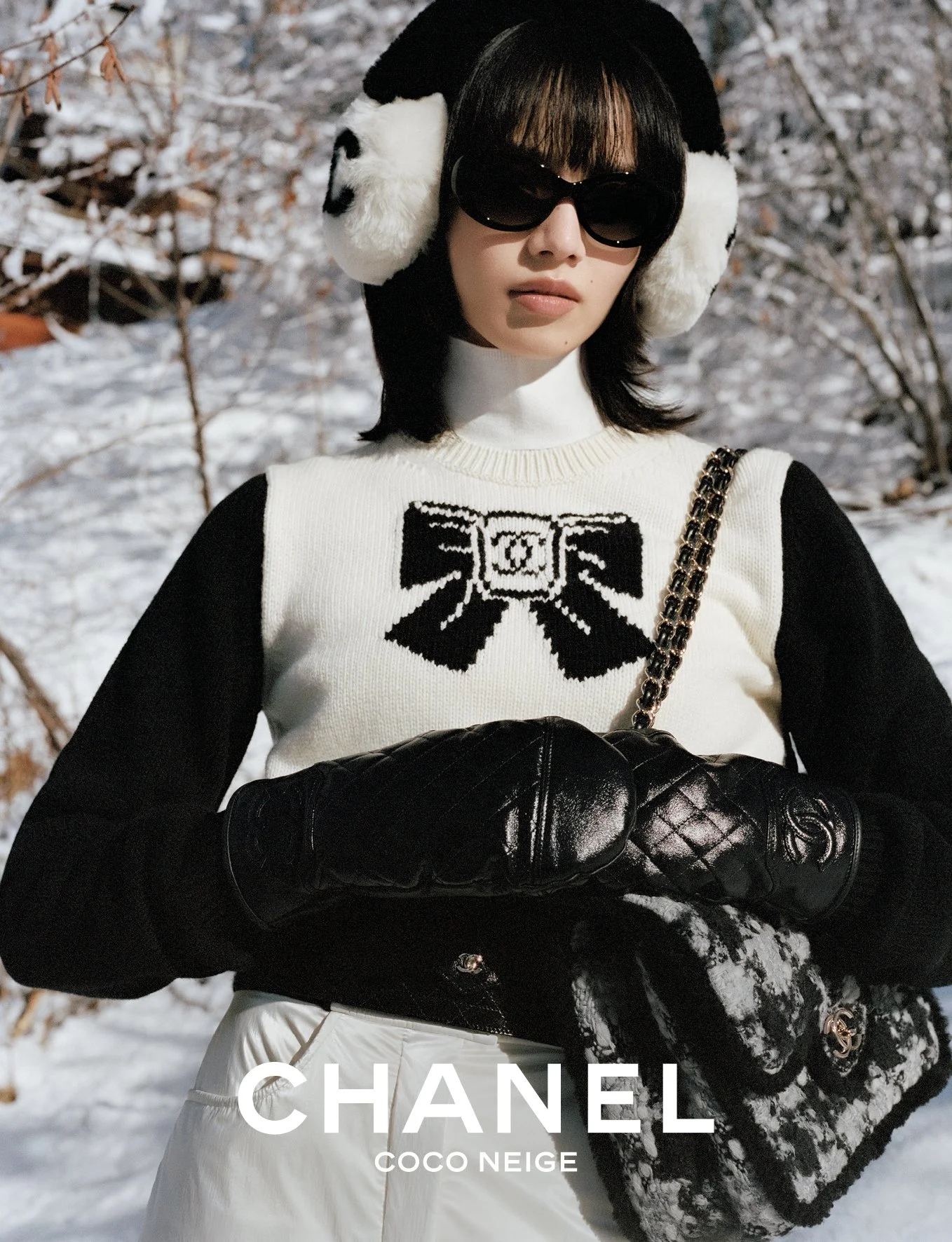  Nana Komatsu in the French Alps for Chanel Coco Neige, photographed by Sean Thomas.  