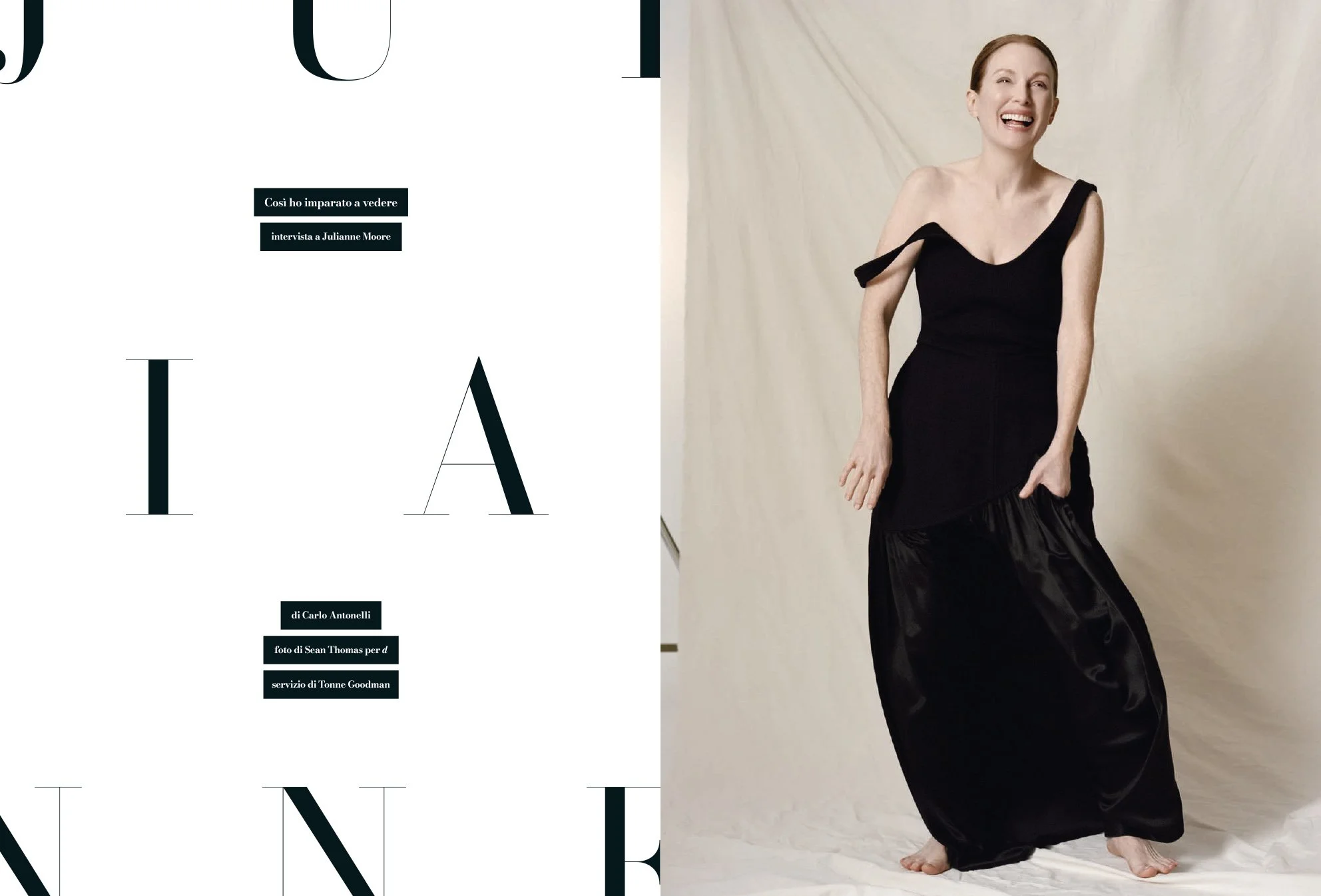  Fashion portrait of Julianne Moore by Sean Thomas for D la Repubblica. 