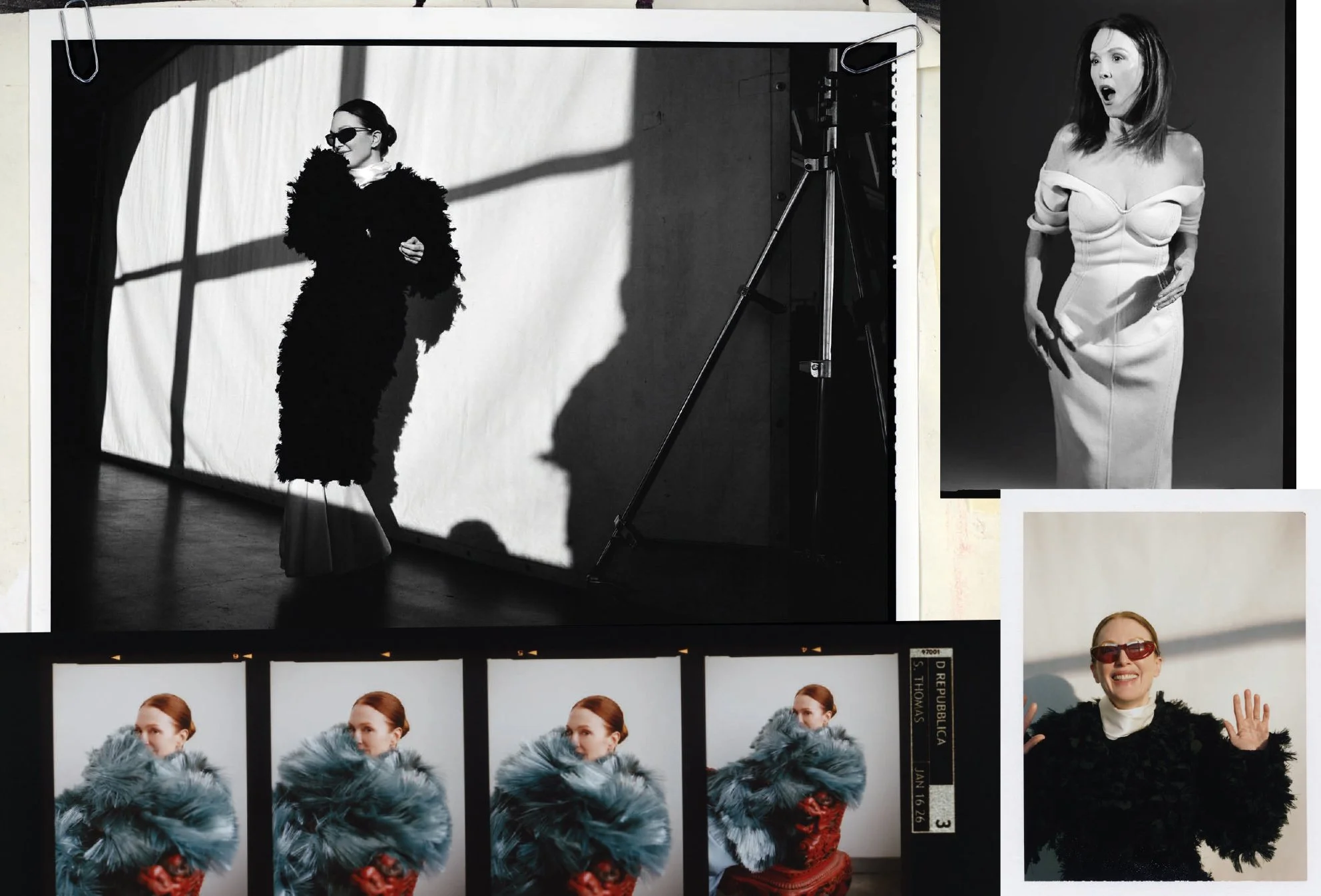  Editorial portrait of Julianne Moore photographed by Sean Thomas in New York City. 