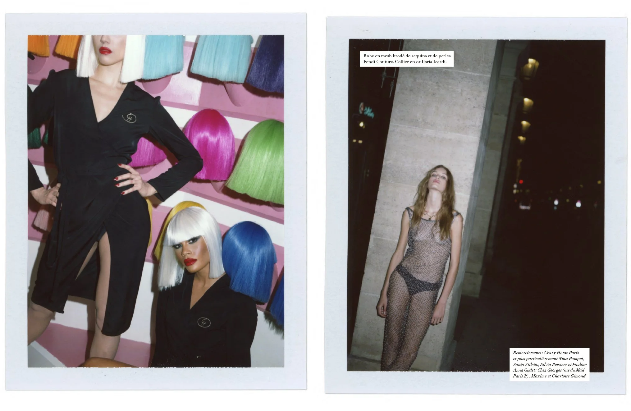  Final collage of Stella Hanan and the cast across Crazy Horse, Chez Georges and Paris for Harper’s Bazaar France, photographed by Sean Thomas. 