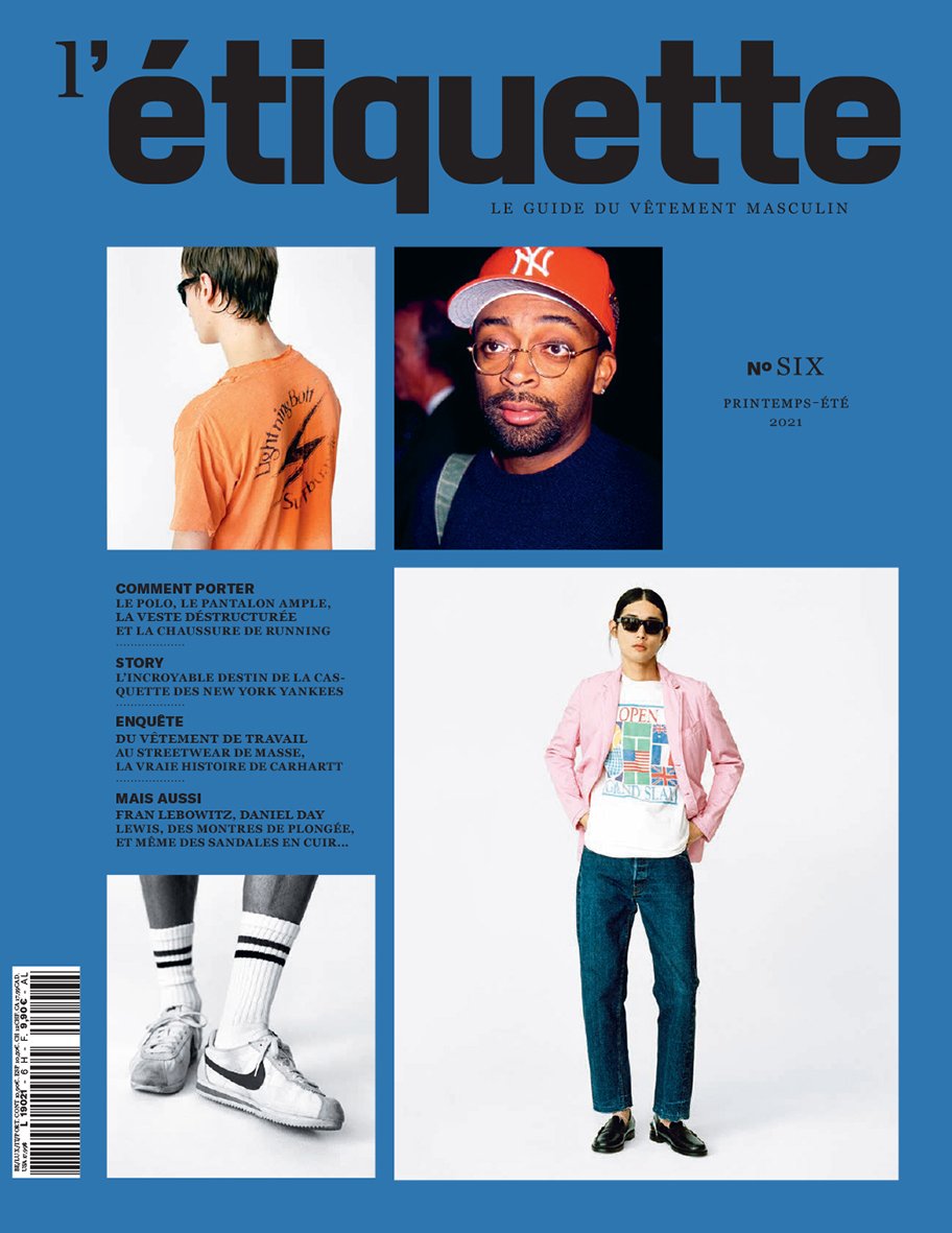  Cover of L’Étiquette Homme No. 6, photographed by Sean Thomas, featuring the issue’s menswear portraits, seasonal looks and style details. 