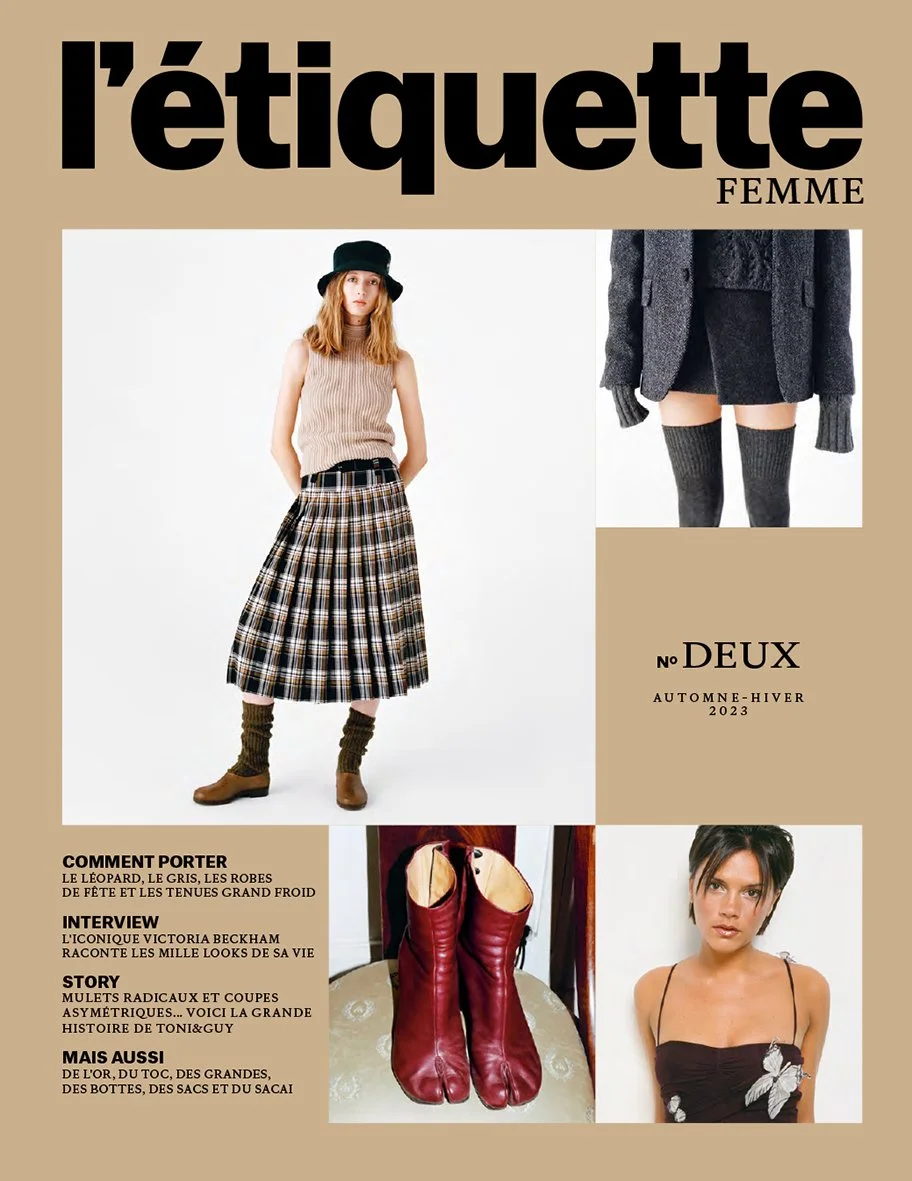  Cover of L’Étiquette Femme No. 2, photographed by Sean Thomas, introducing the Autumn–Winter 2023 issue through modern womenswear and portraiture. 