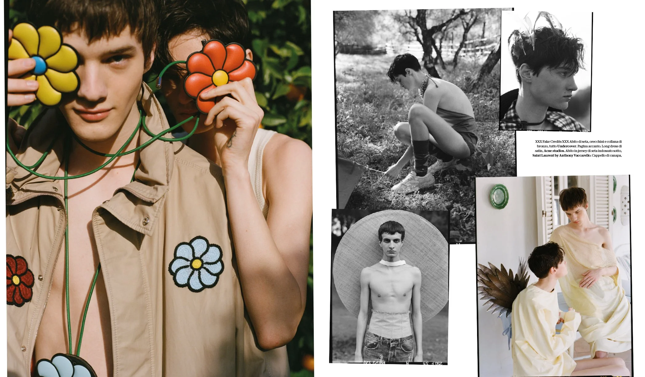  Playful flower portraits and black-and-white rural studies, photographed by Sean Thomas for D la Repubblica Spring/Summer 2023. 