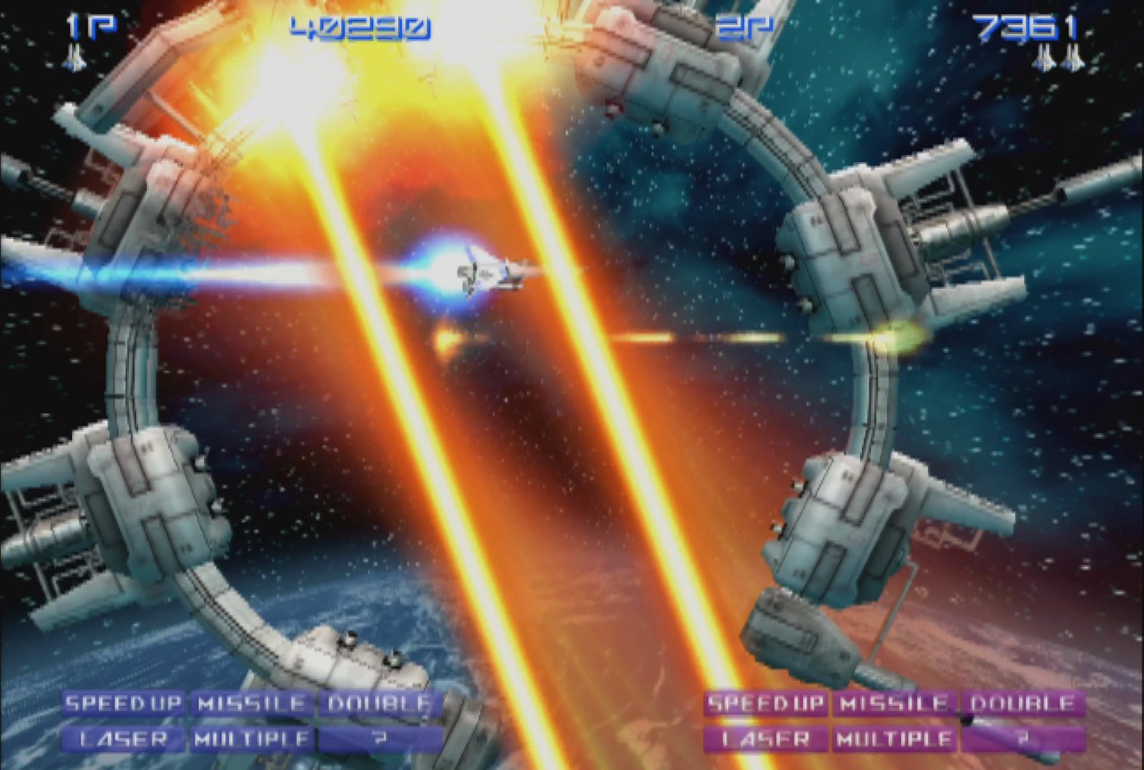 Gradius V gameplay from Classic Co-op’s PS2 co-op video