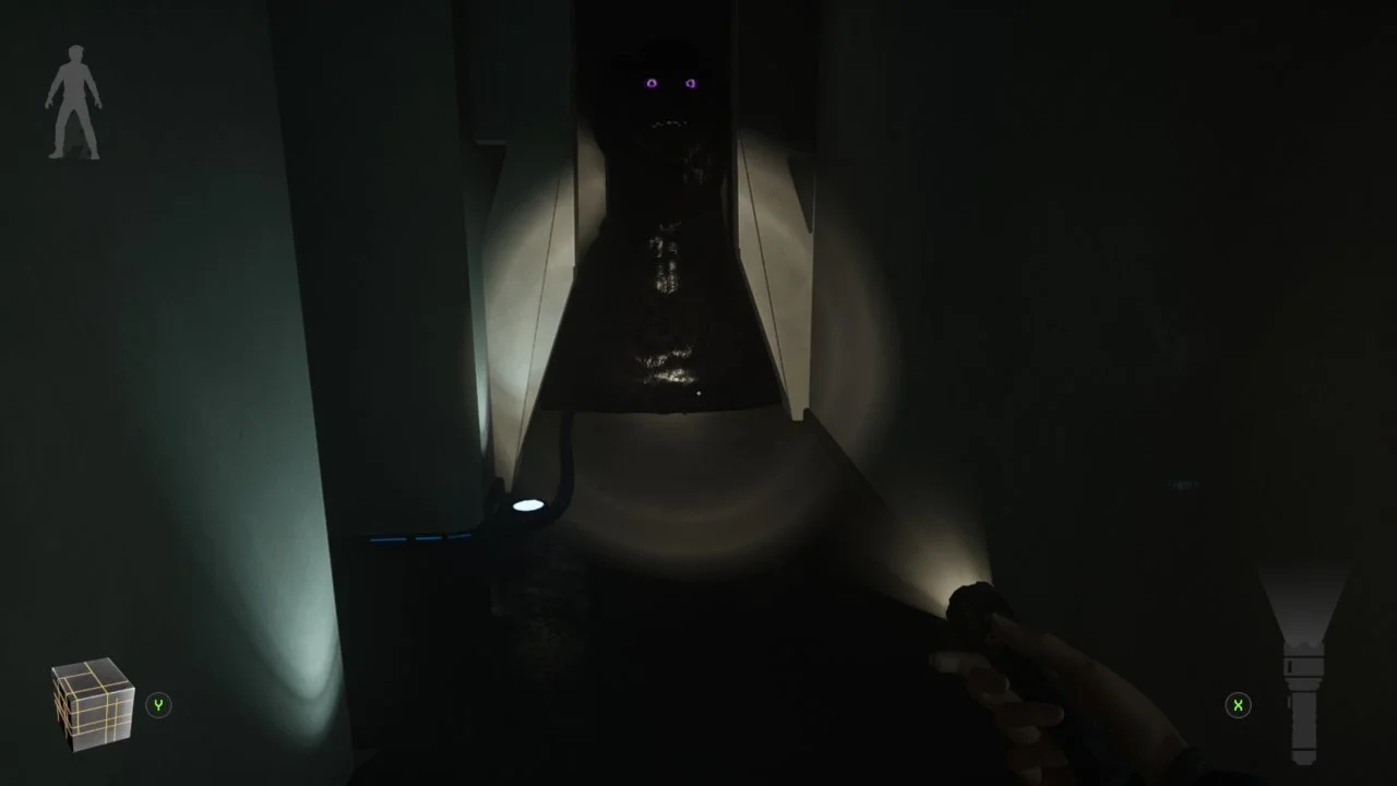 Beyond the Dark Nightwatch gameplay showing the two-screen cooperative setup