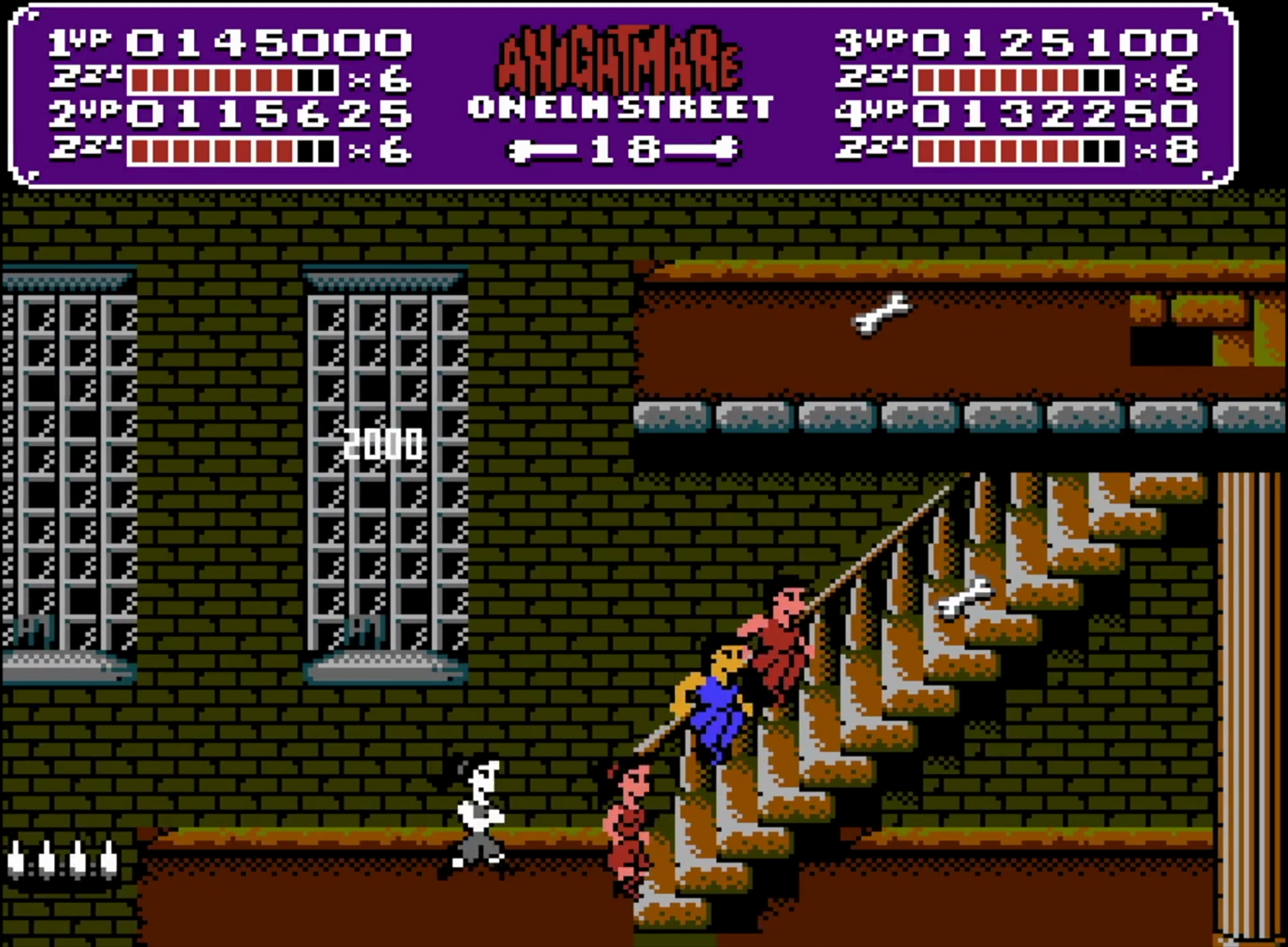 Four-player A Nightmare on Elm Street gameplay from my Multitap video.